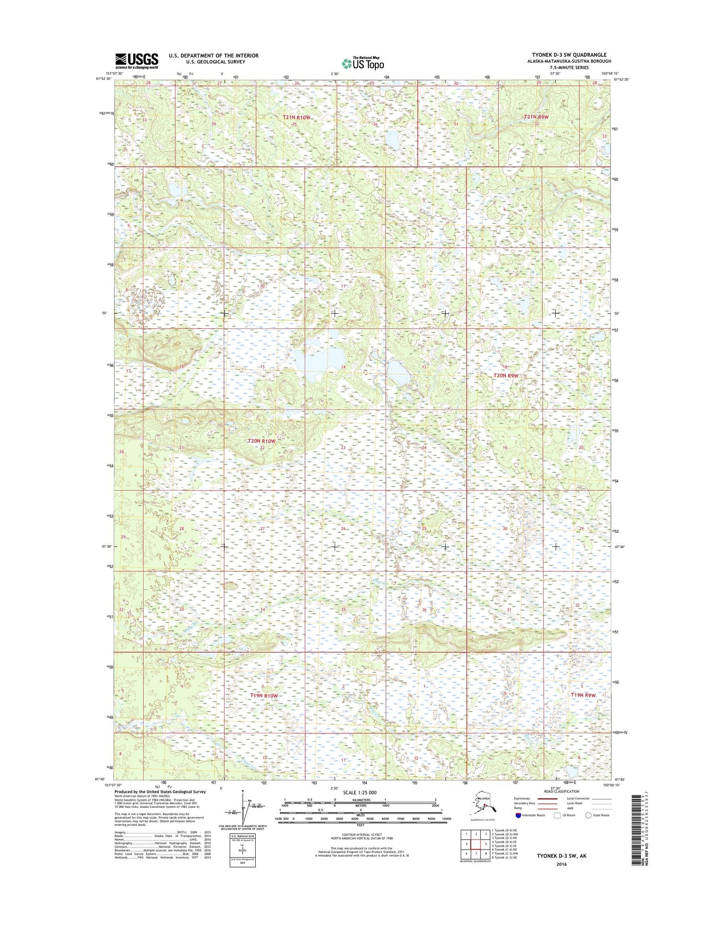 Tyonek D-3 SW Alaska US Topo Map Image