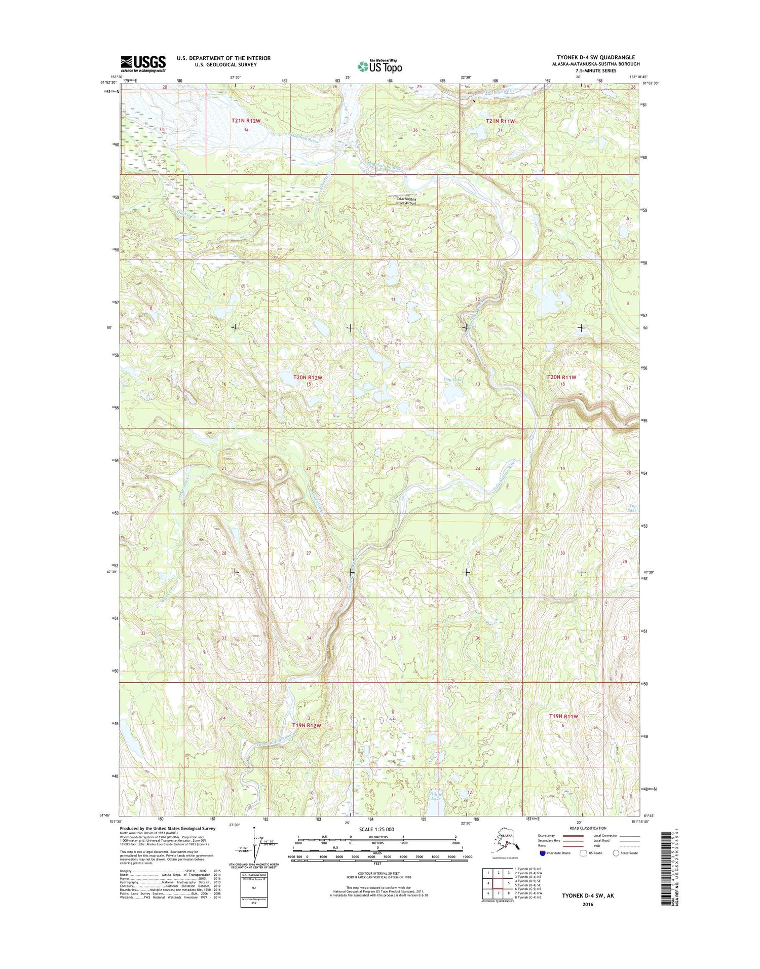 Tyonek D-4 SW Alaska US Topo Map Image