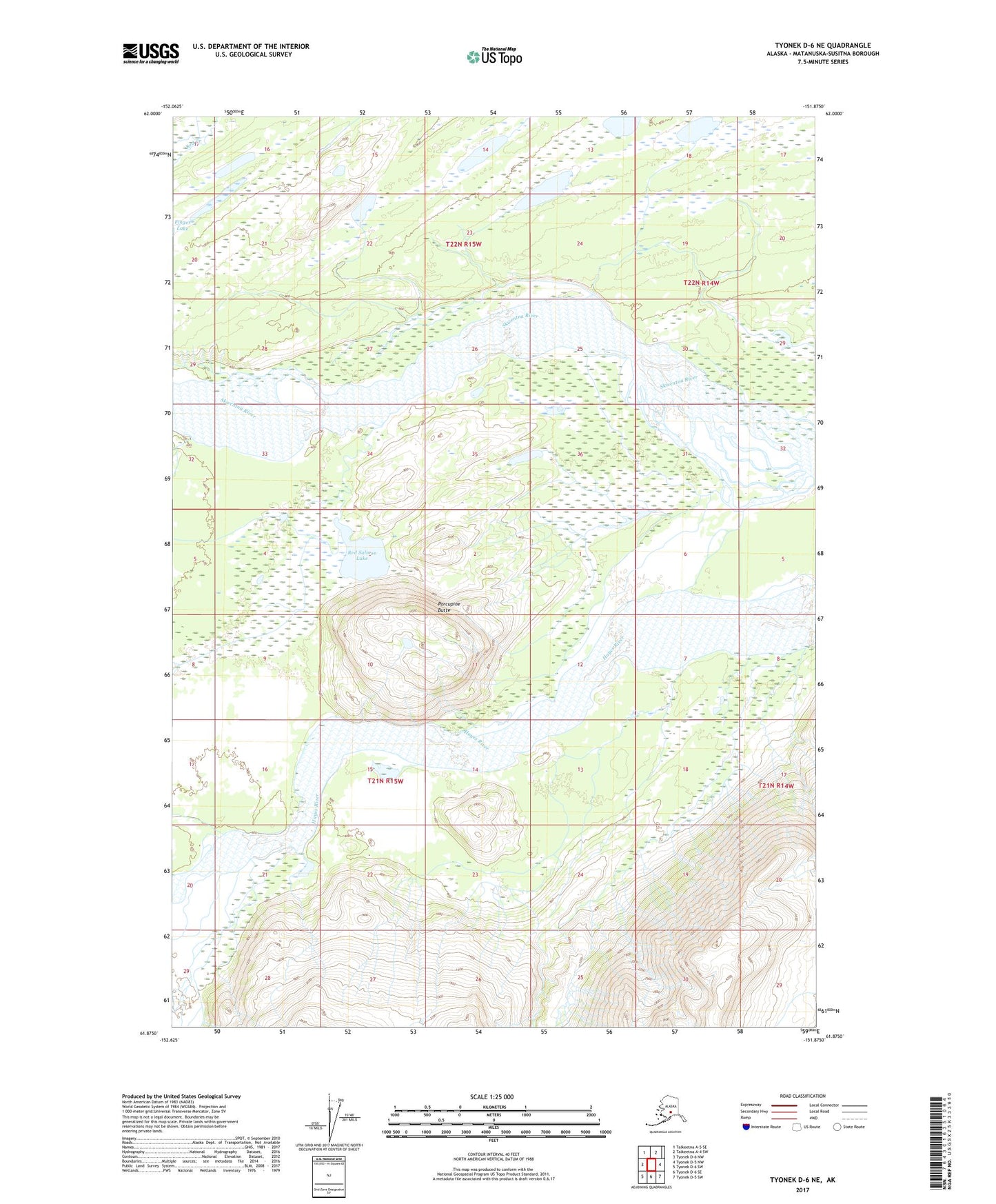 Tyonek D-6 NE Alaska US Topo Map Image