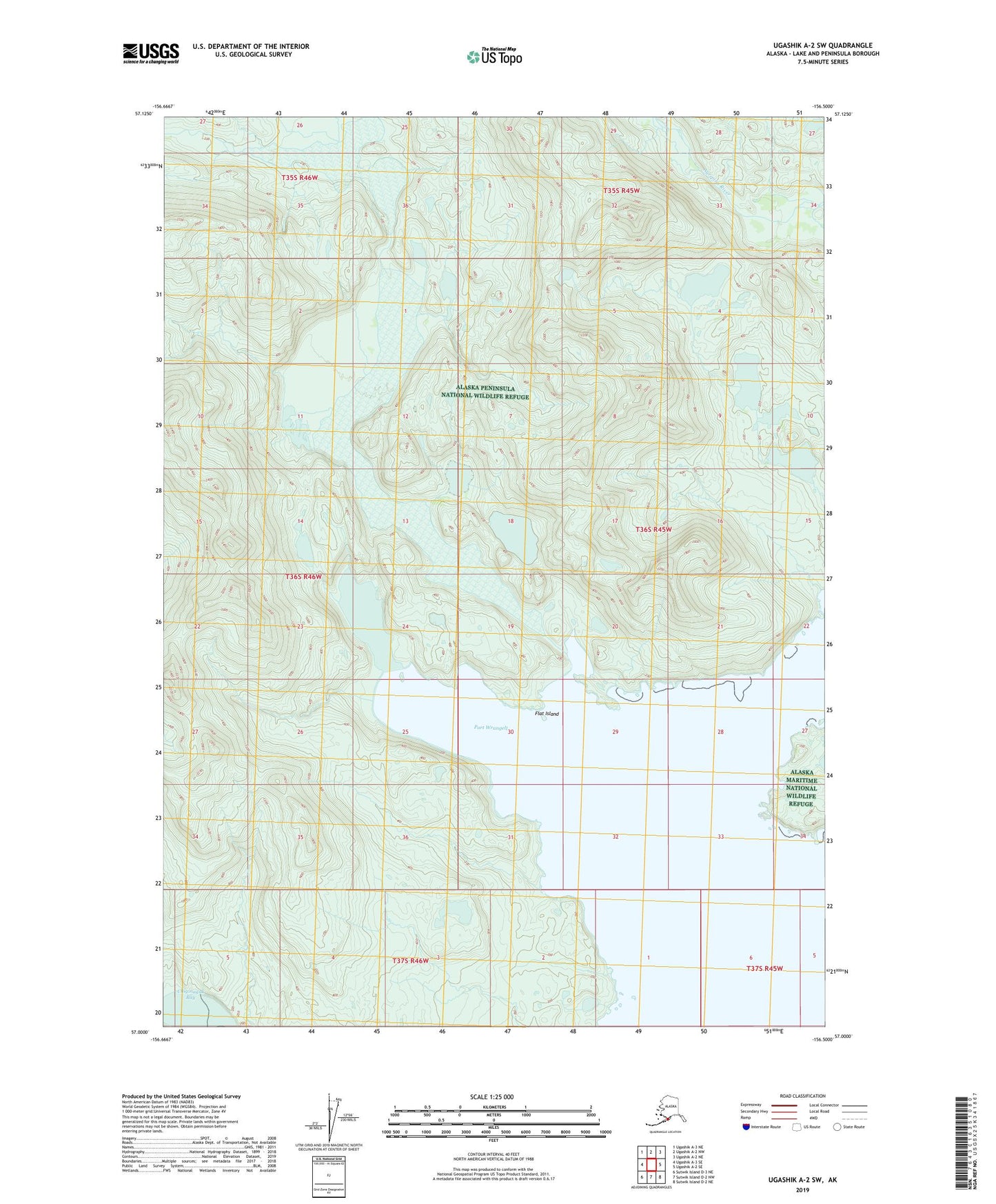 Ugashik A-2 SW Alaska US Topo Map Image