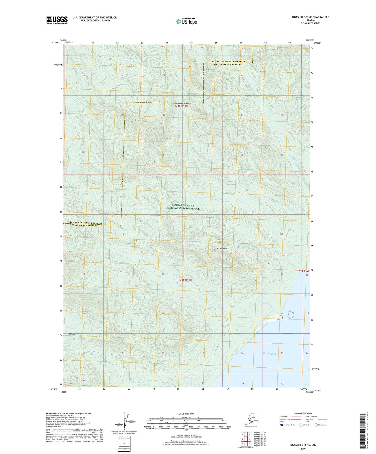 Ugashik B-2 NE Alaska US Topo Map Image