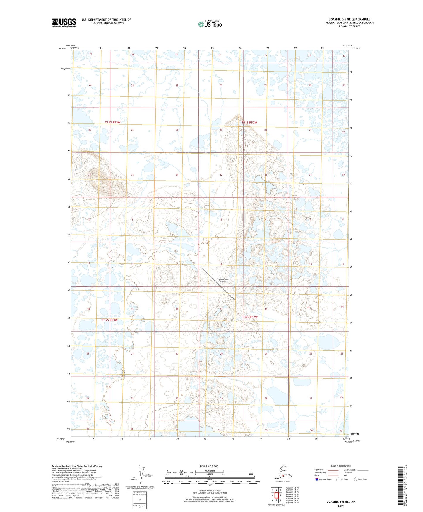 Ugashik B-6 NE Alaska US Topo Map Image