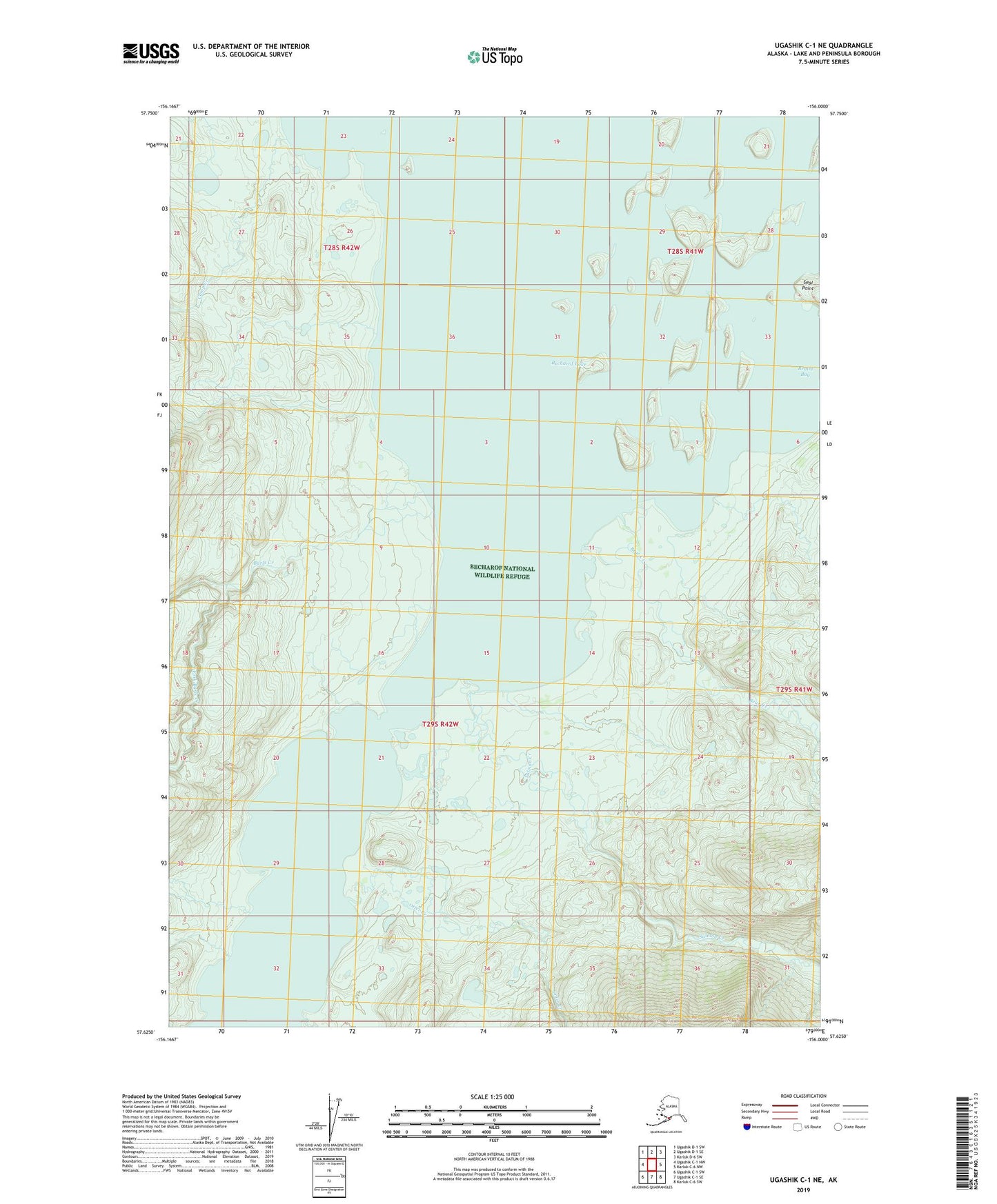 Ugashik C-1 NE Alaska US Topo Map Image