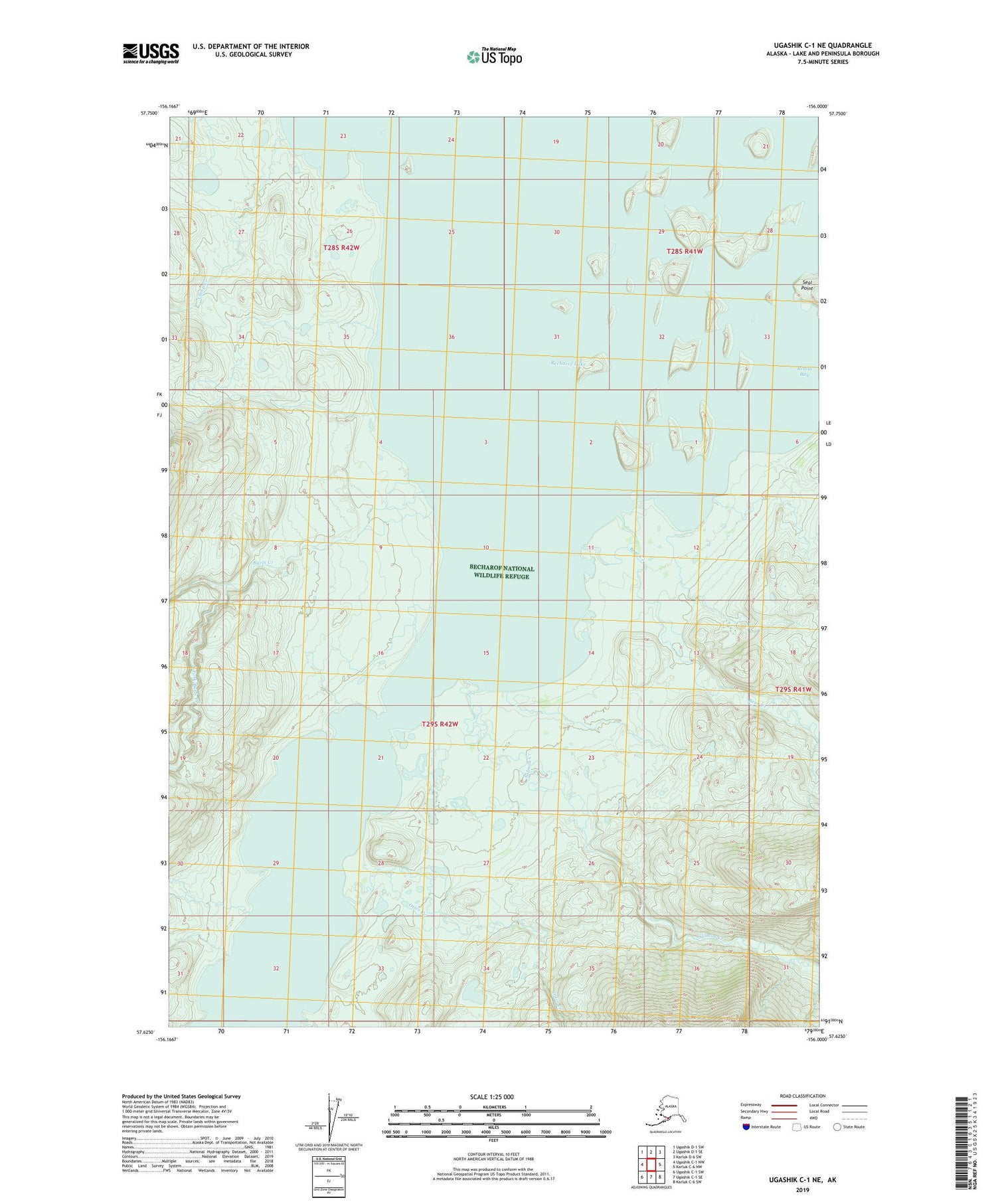 Ugashik C-1 NE Alaska US Topo Map Image