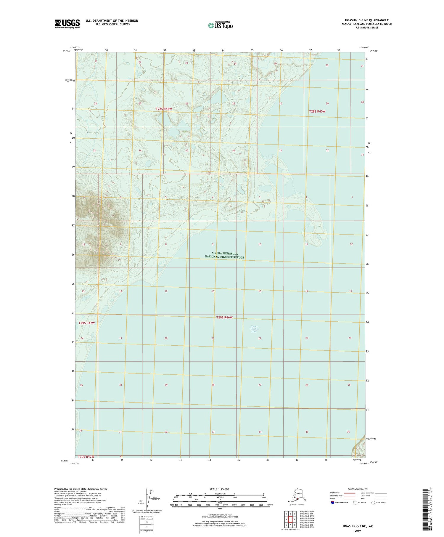 Ugashik C-3 NE Alaska US Topo Map Image