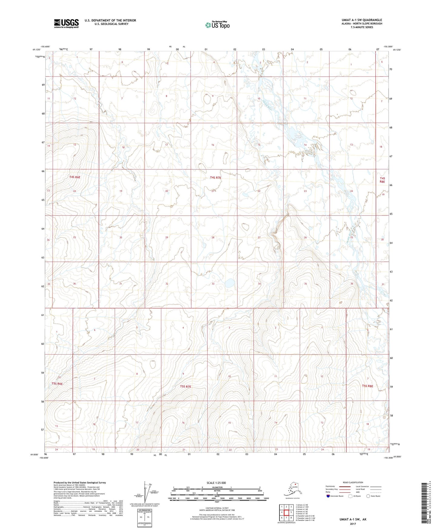 Umiat A-1 SW Alaska US Topo Map Image