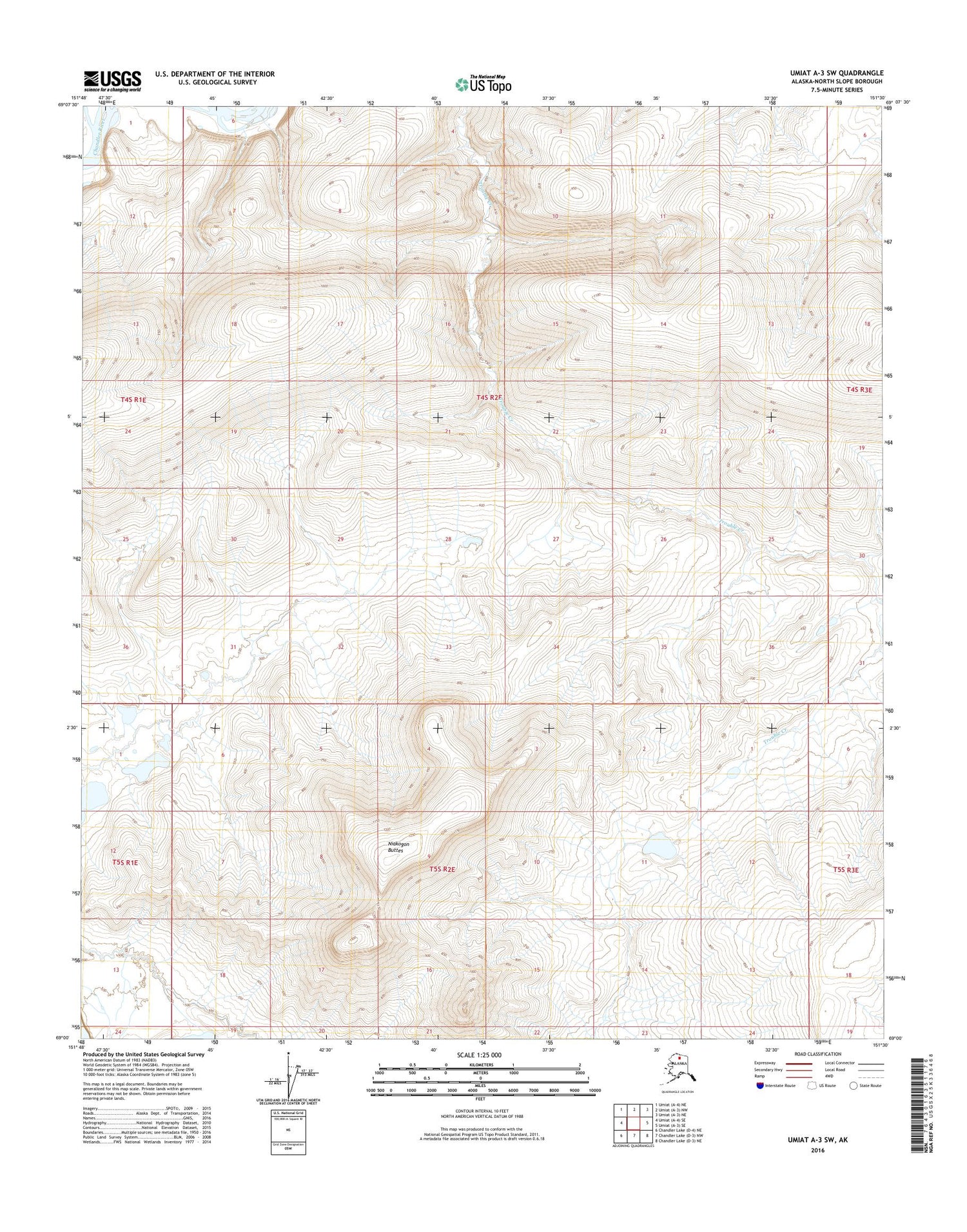 Umiat A-3 SW Alaska US Topo Map Image