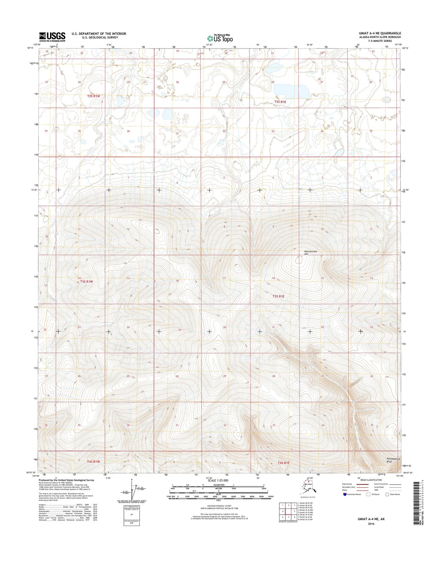 Umiat A-4 NE Alaska US Topo Map Image
