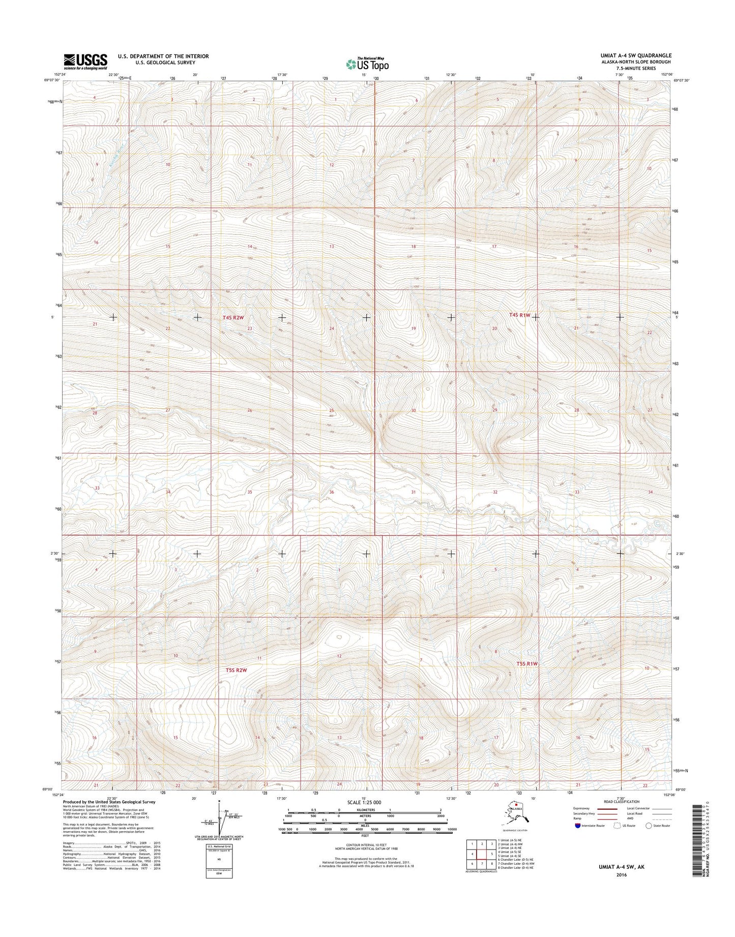Umiat A-4 SW Alaska US Topo Map Image