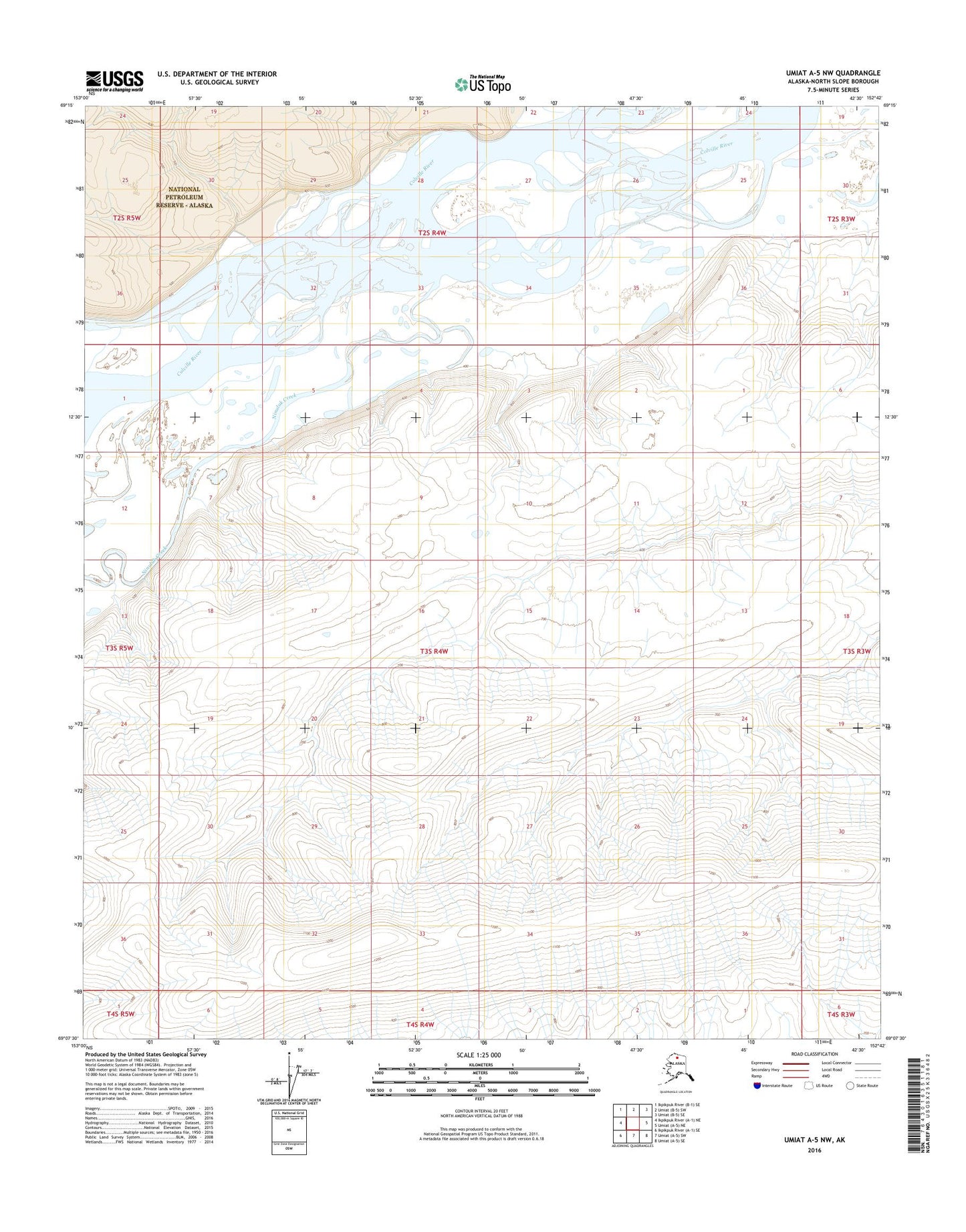Umiat A-5 NW Alaska US Topo Map Image
