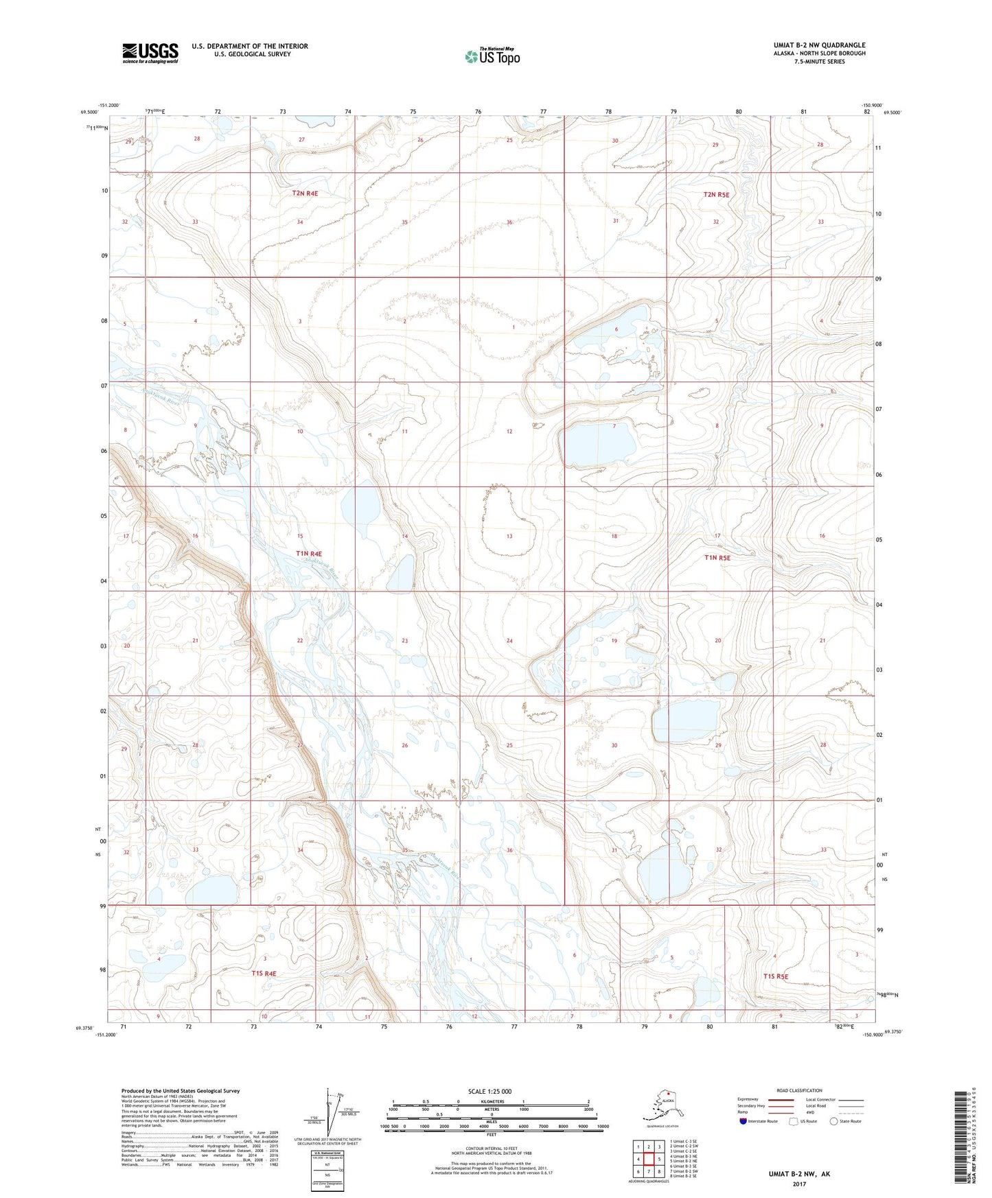 Umiat B-2 NW Alaska US Topo Map Image