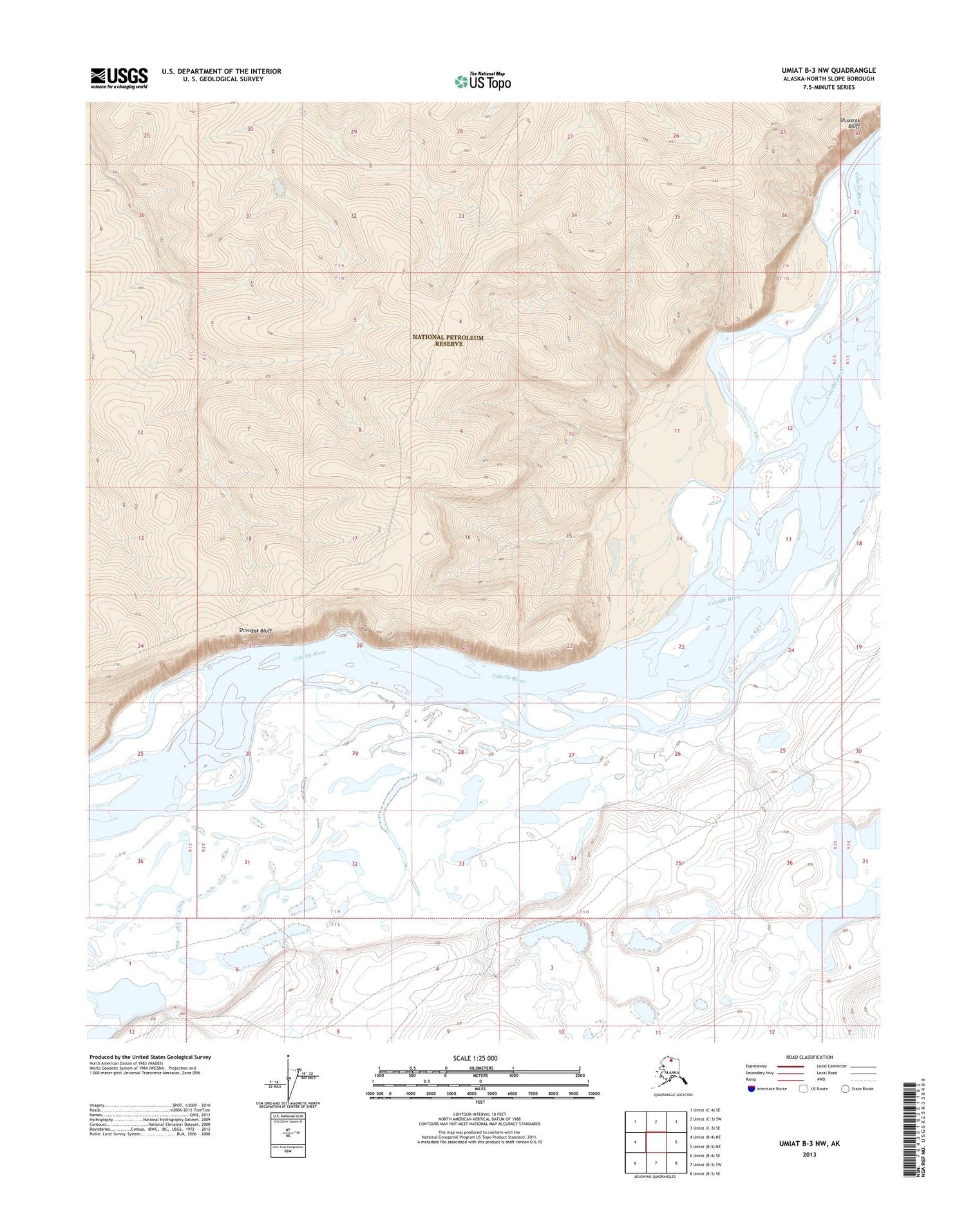 Umiat B-3 NW Alaska US Topo Map Image