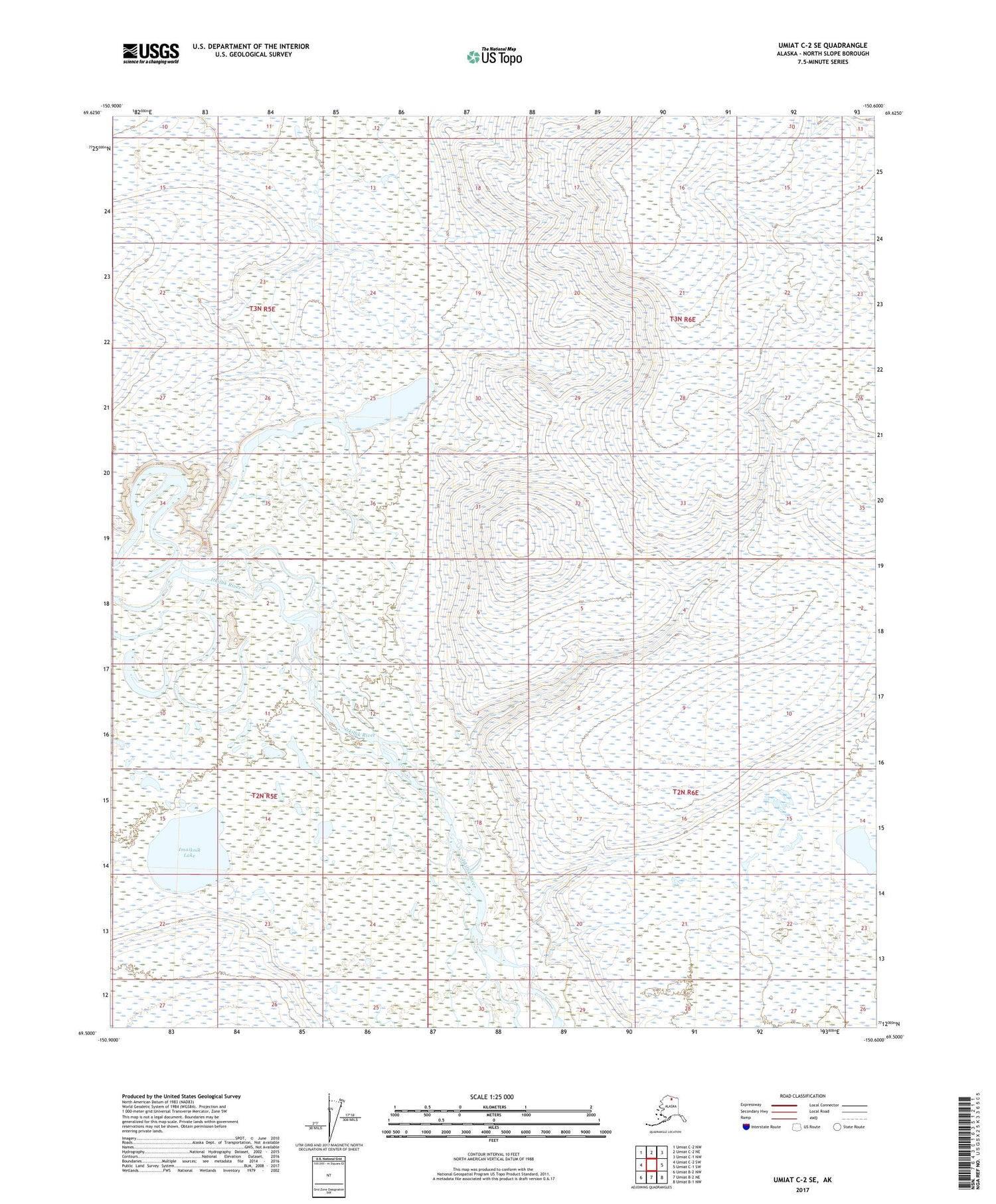 Umiat C-2 SE Alaska US Topo Map Image