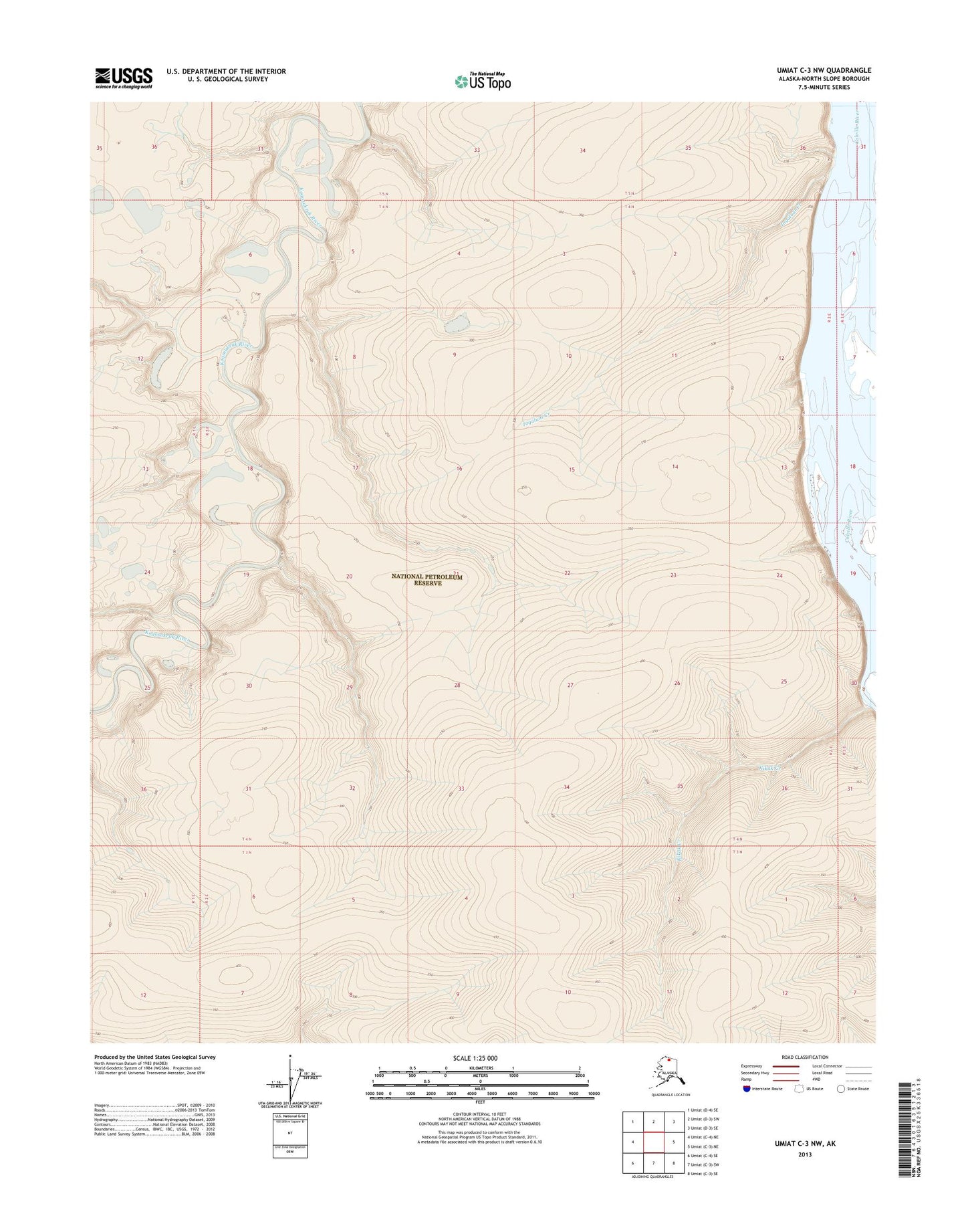 Umiat C-3 NW Alaska US Topo Map Image