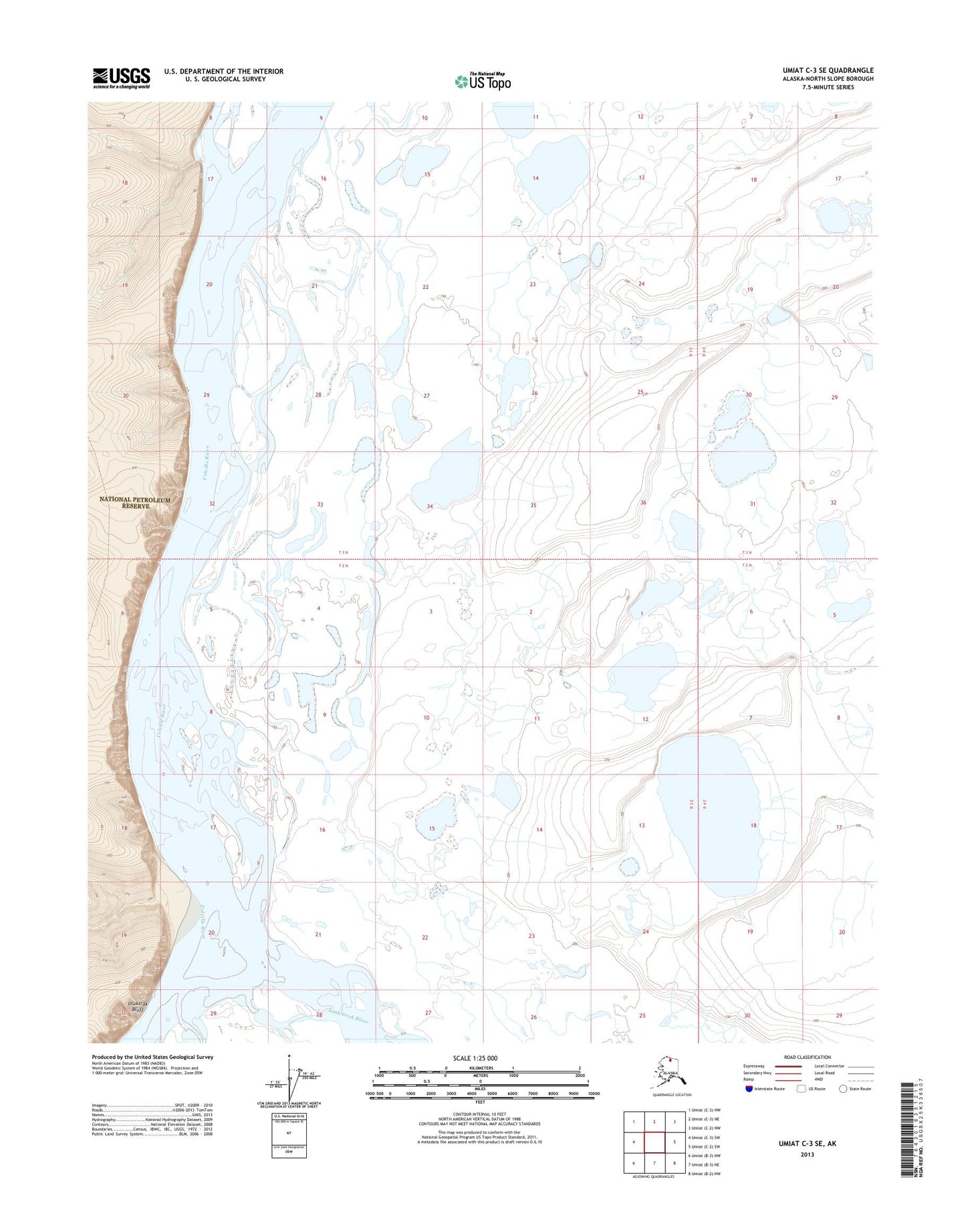 Umiat C-3 SE Alaska US Topo Map Image