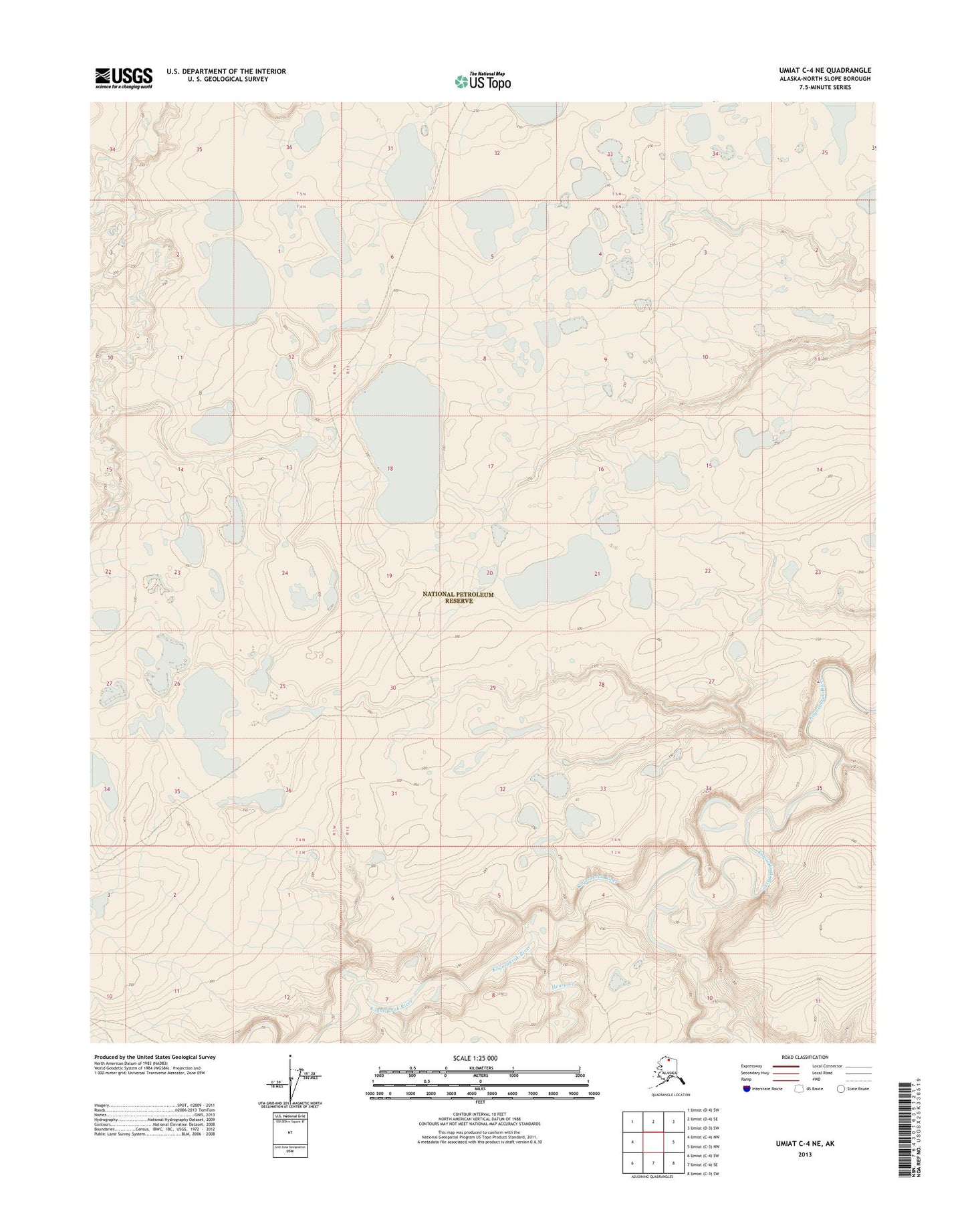 Umiat C-4 NE Alaska US Topo Map Image