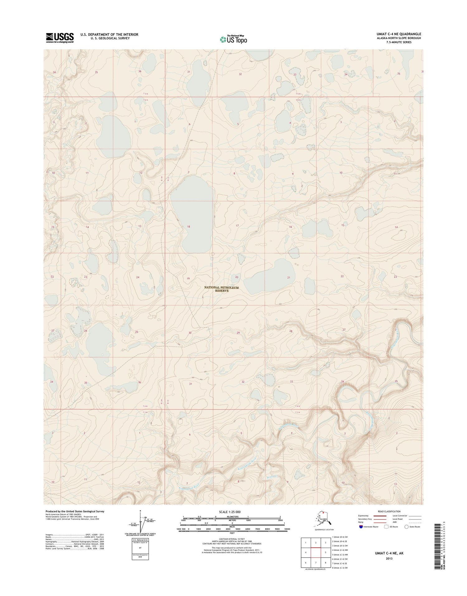 Umiat C-4 NE Alaska US Topo Map Image