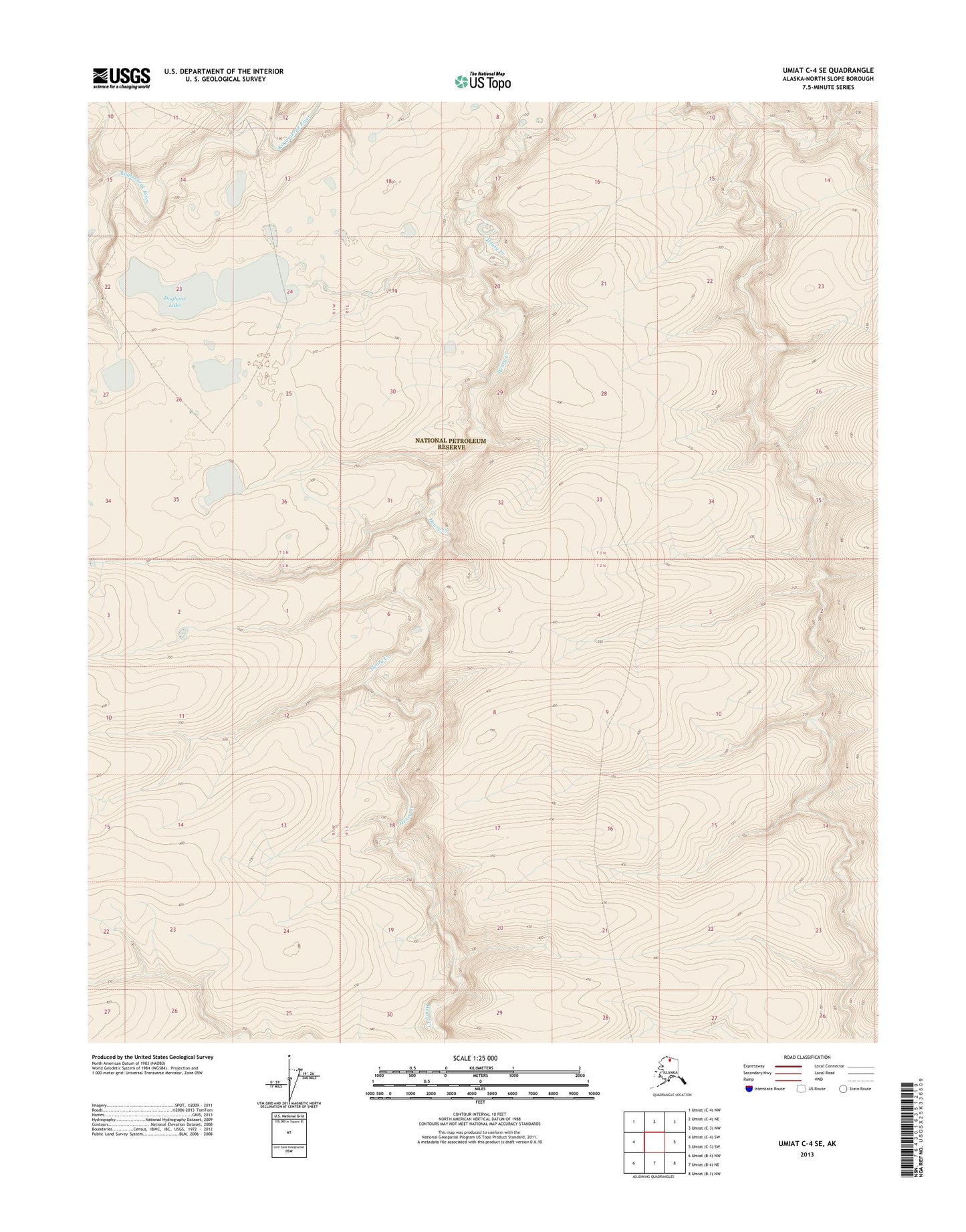 Umiat C-4 SE Alaska US Topo Map Image