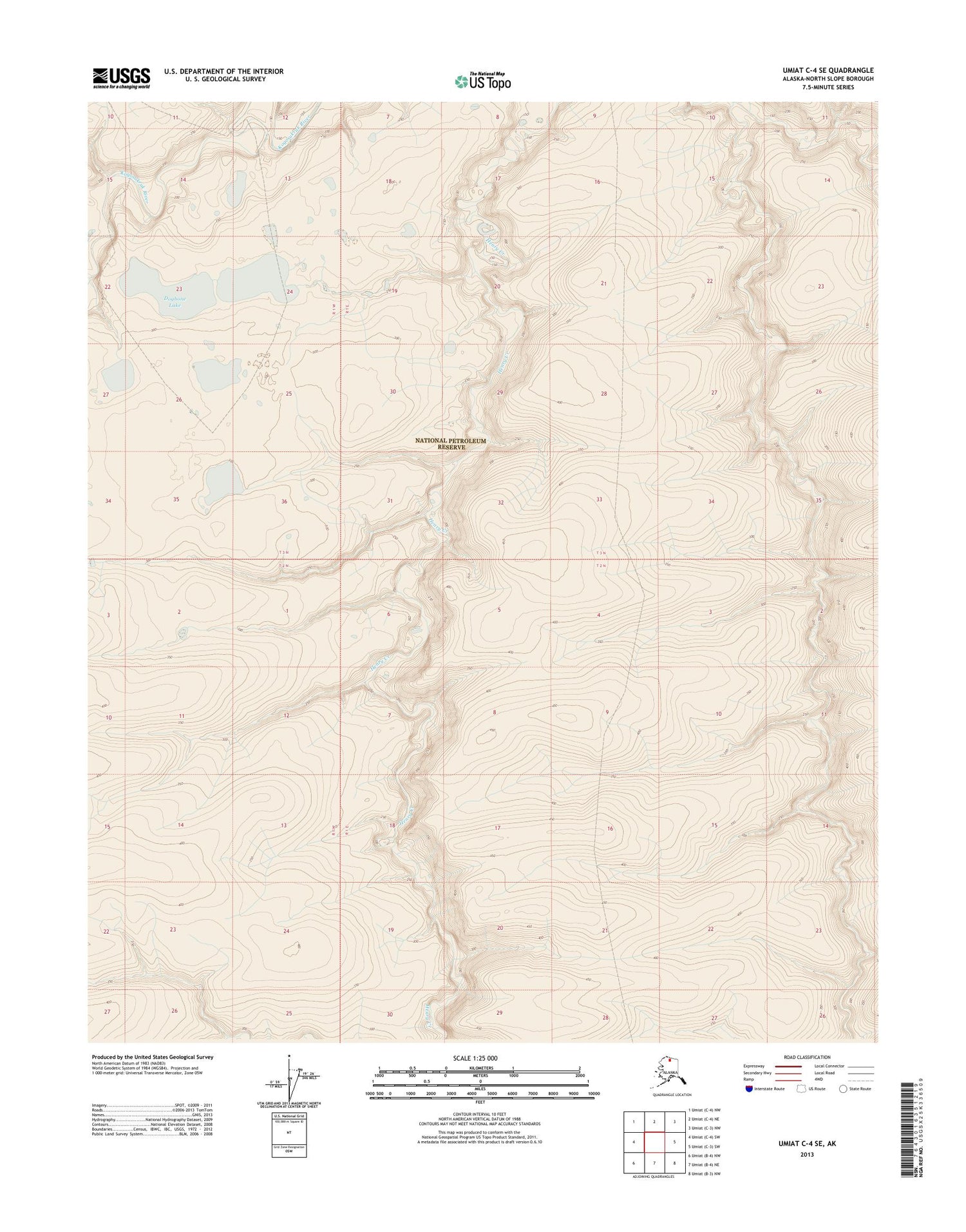 Umiat C-4 SE Alaska US Topo Map Image
