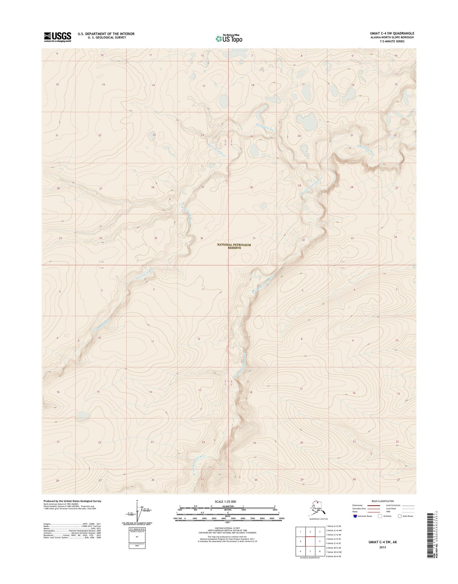 Umiat C-4 SW Alaska US Topo Map Image