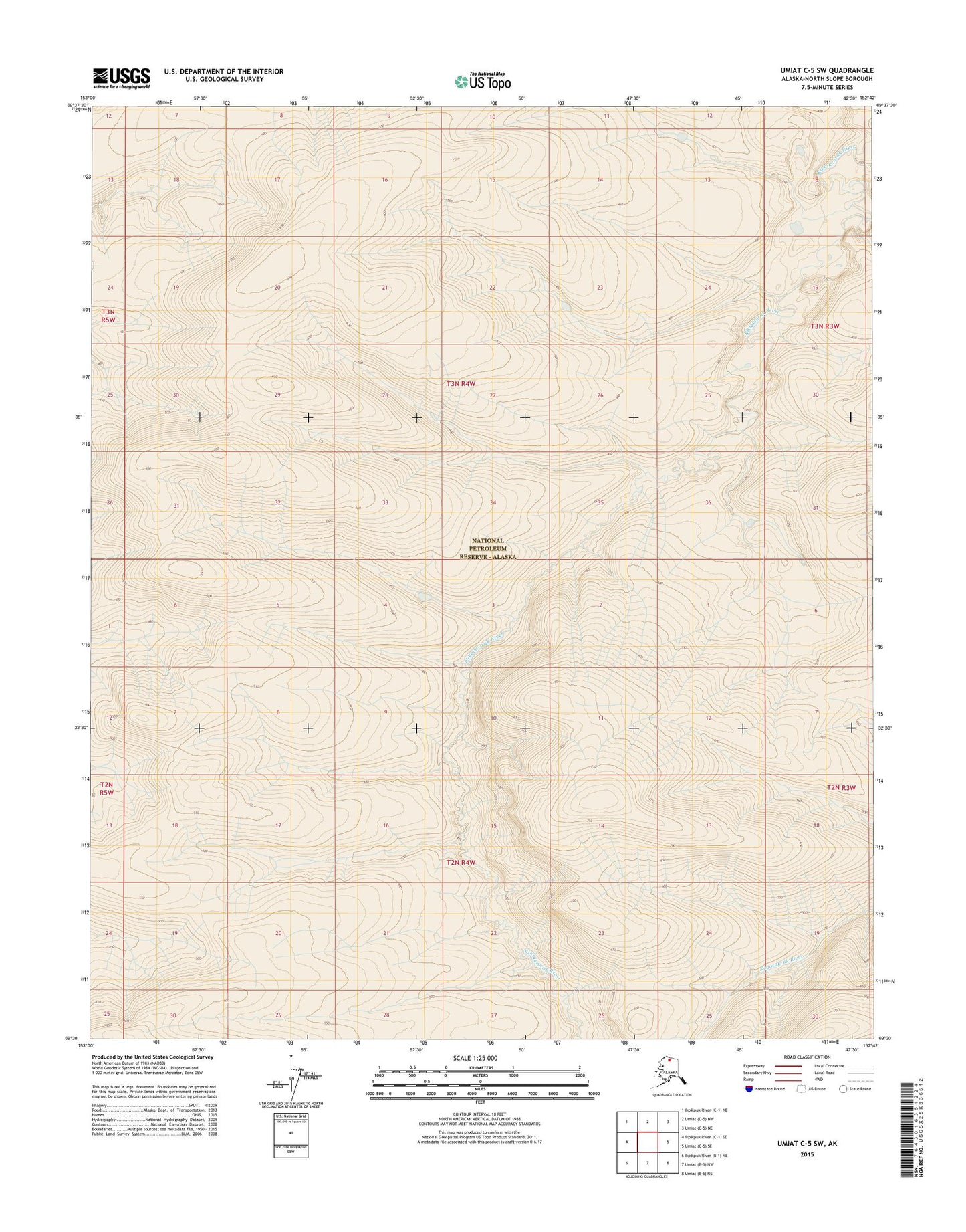 Umiat C-5 SW Alaska US Topo Map Image