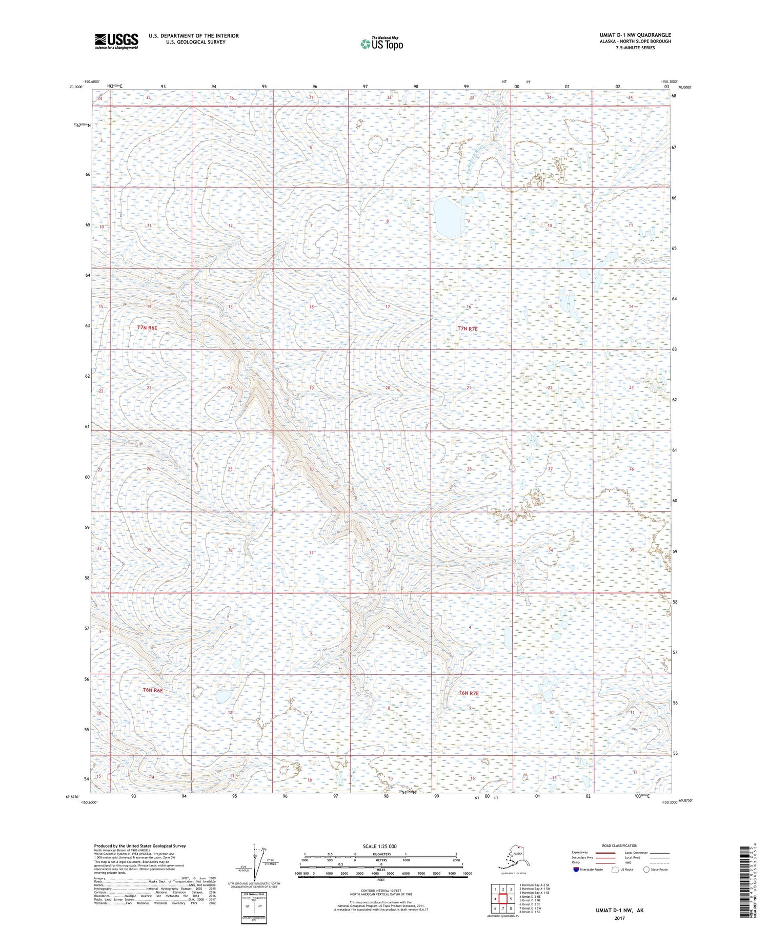 Umiat D-1 NW Alaska US Topo Map Image