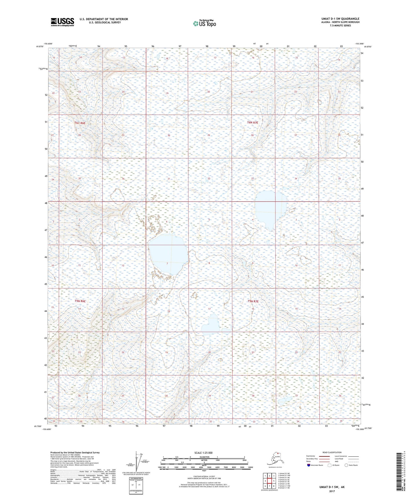 Umiat D-1 SW Alaska US Topo Map Image