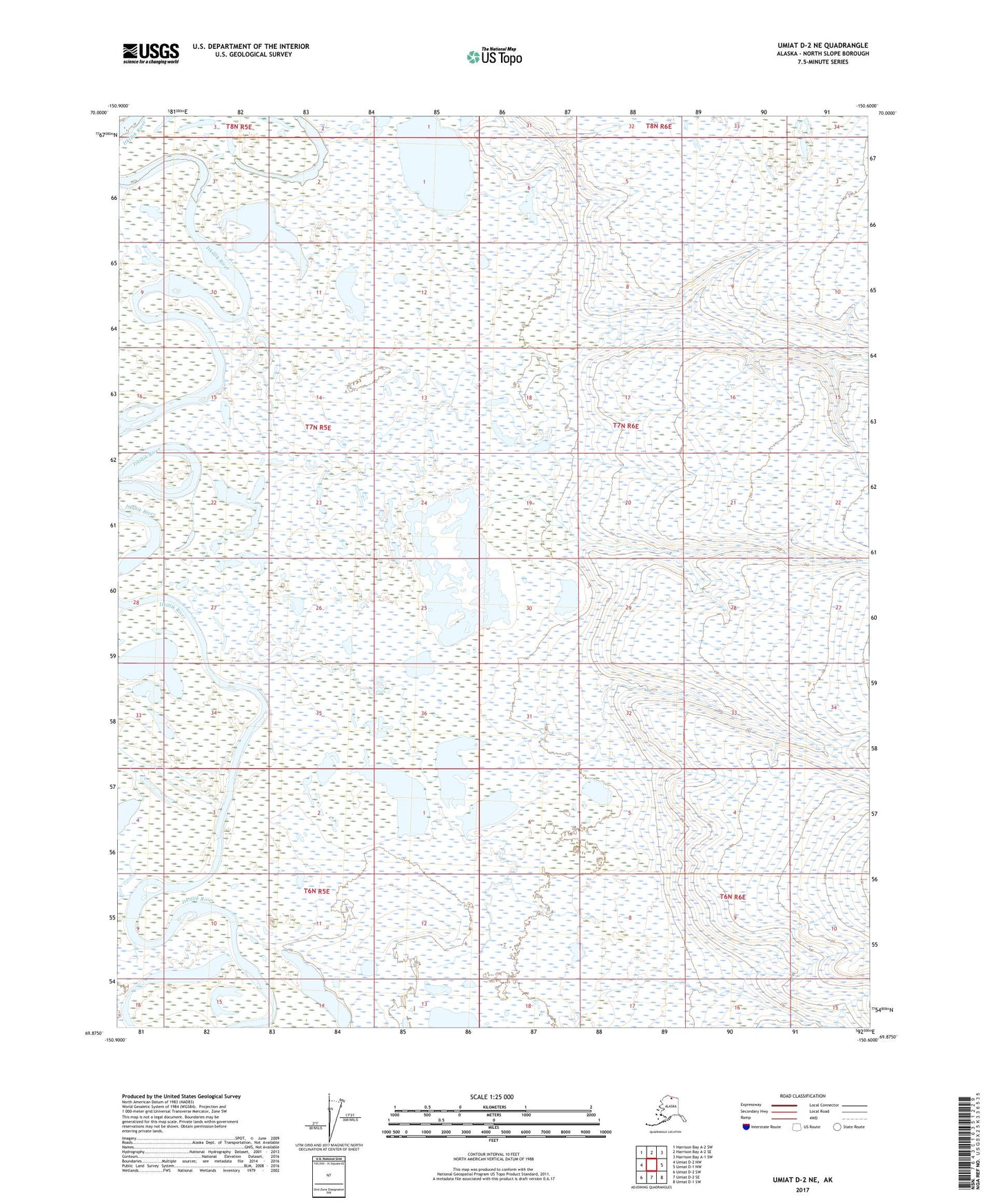 Umiat D-2 NE Alaska US Topo Map Image