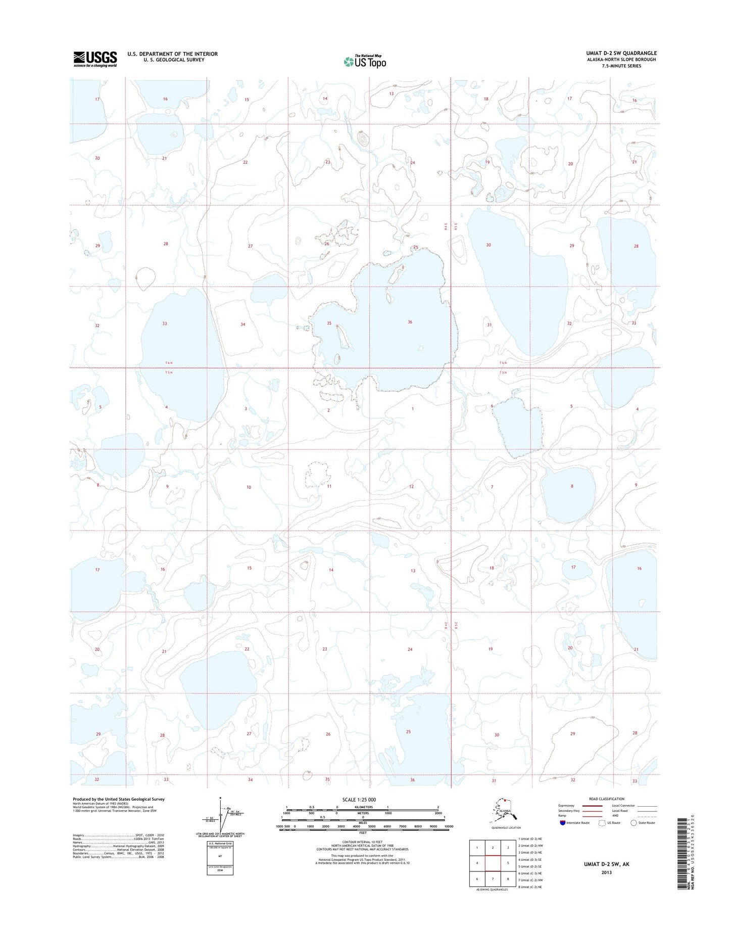 Umiat D-2 SW Alaska US Topo Map Image
