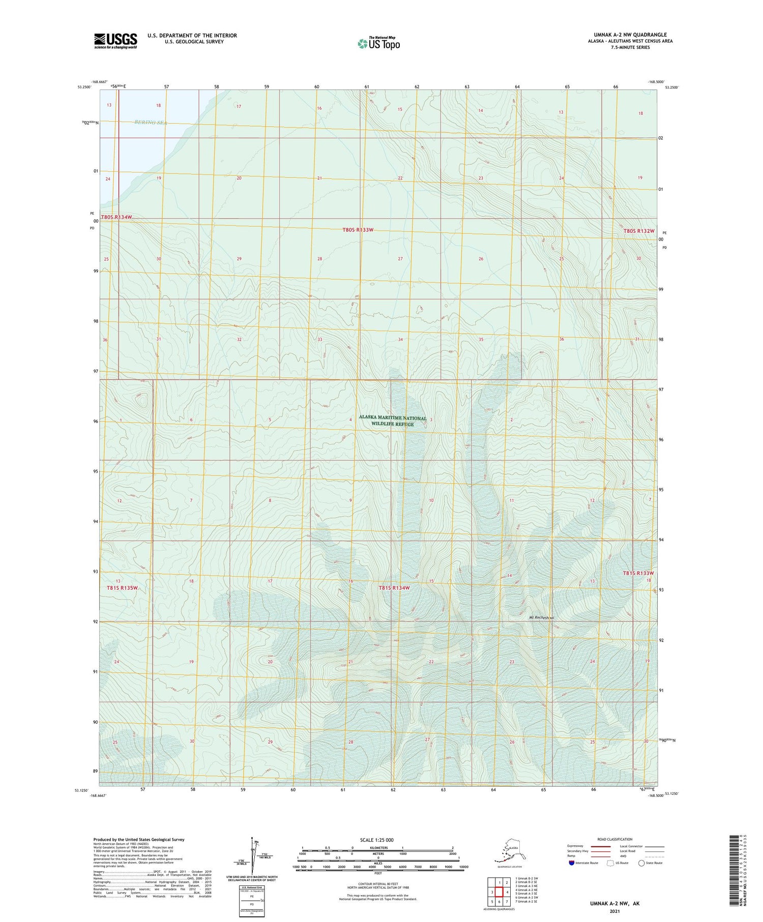 Umnak A-2 NW Alaska US Topo Map Image