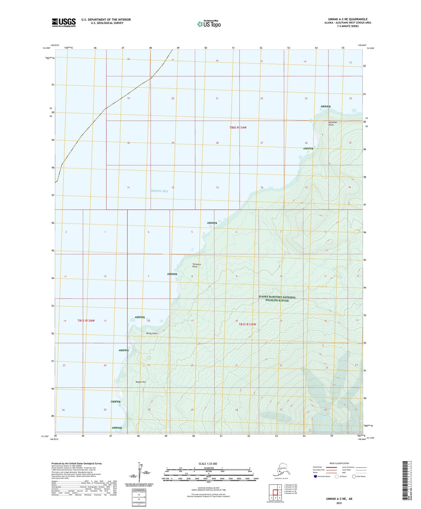 Umnak A-3 NE Alaska US Topo Map Image