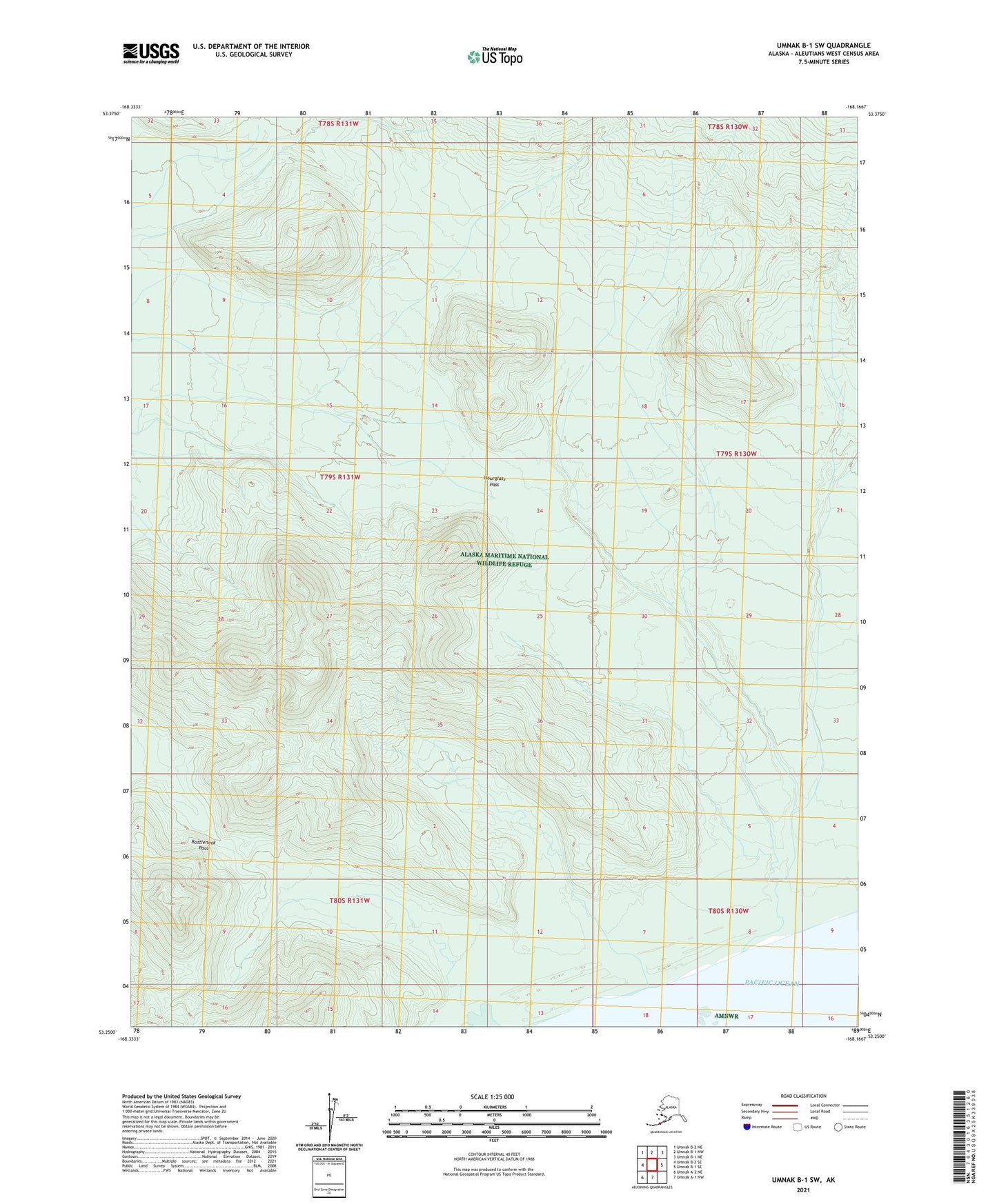 Umnak B-1 SW Alaska US Topo Map Image