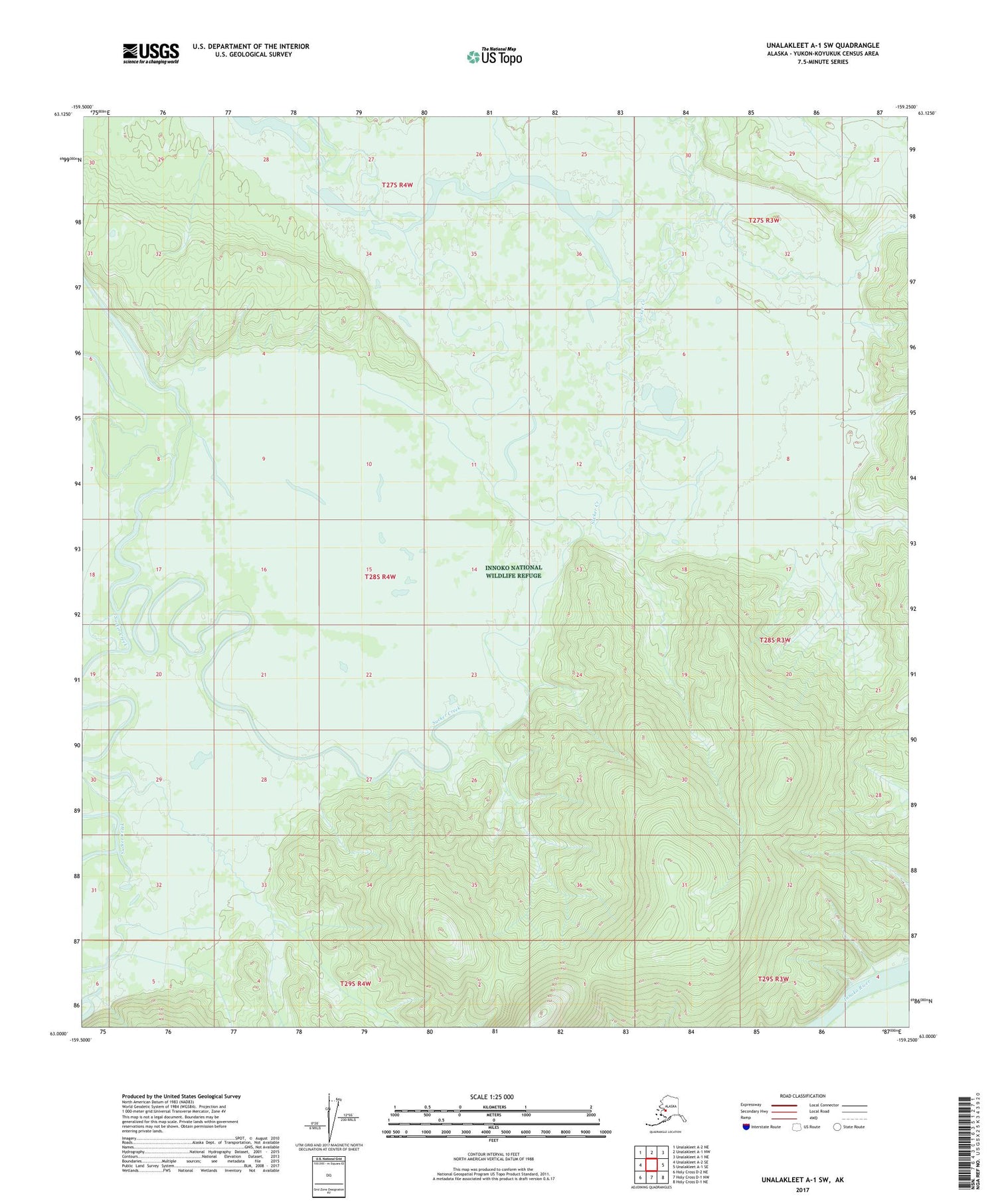 Unalakleet A-1 SW Alaska US Topo Map Image