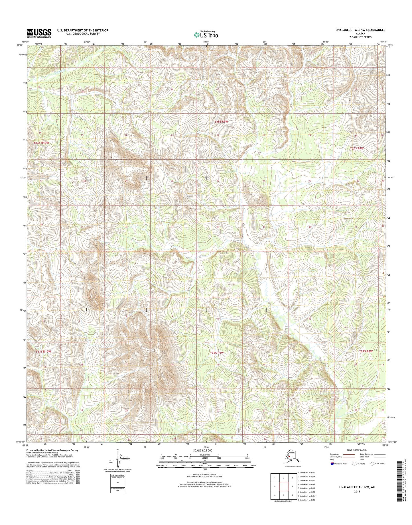 Unalakleet A-3 NW Alaska US Topo Map Image