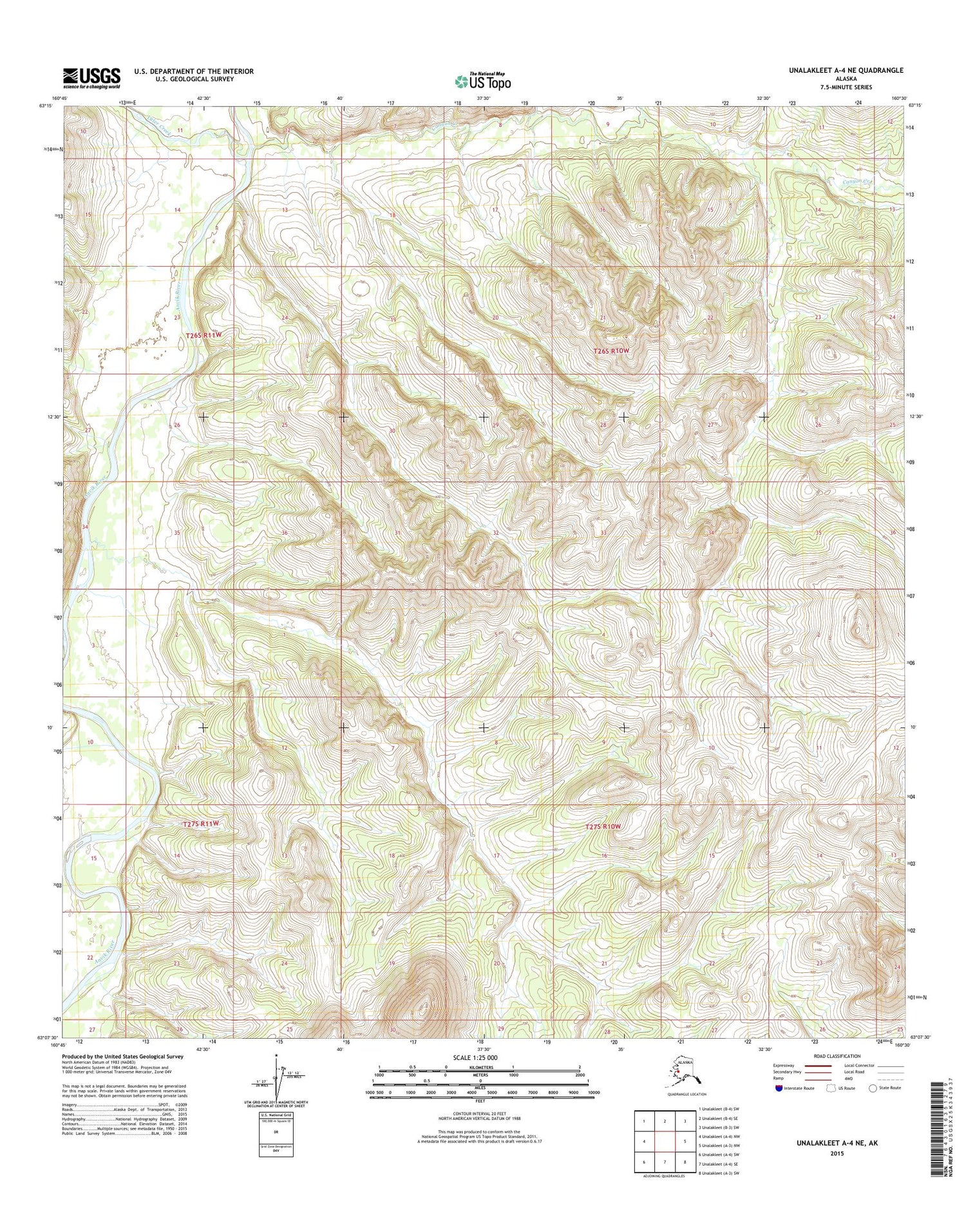 Unalakleet A-4 NE Alaska US Topo Map Image
