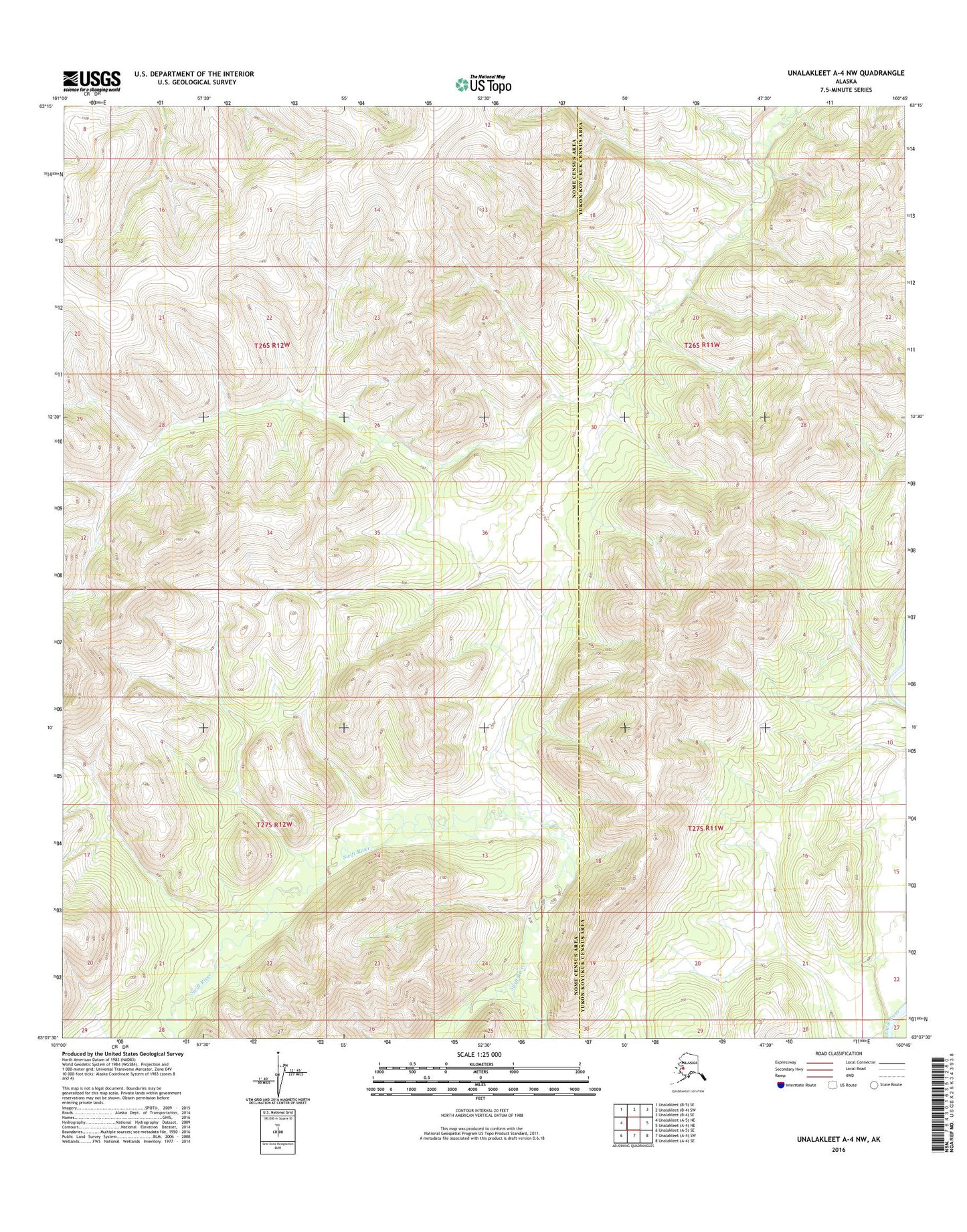 Unalakleet A-4 NW Alaska US Topo Map Image