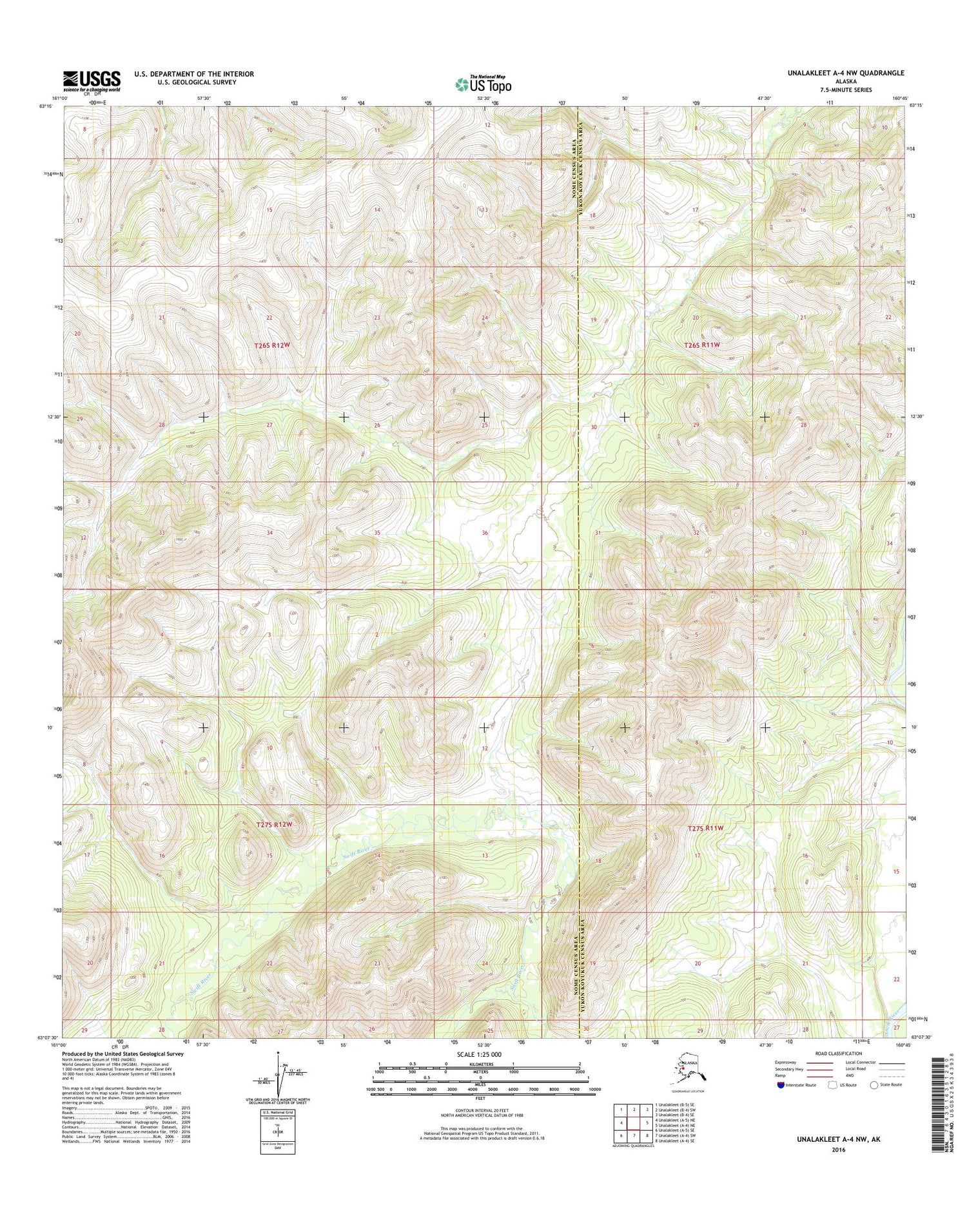 Unalakleet A-4 NW Alaska US Topo Map Image