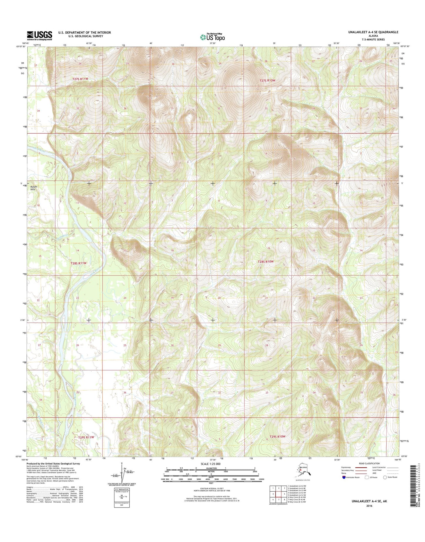 Unalakleet A-4 SE Alaska US Topo Map Image