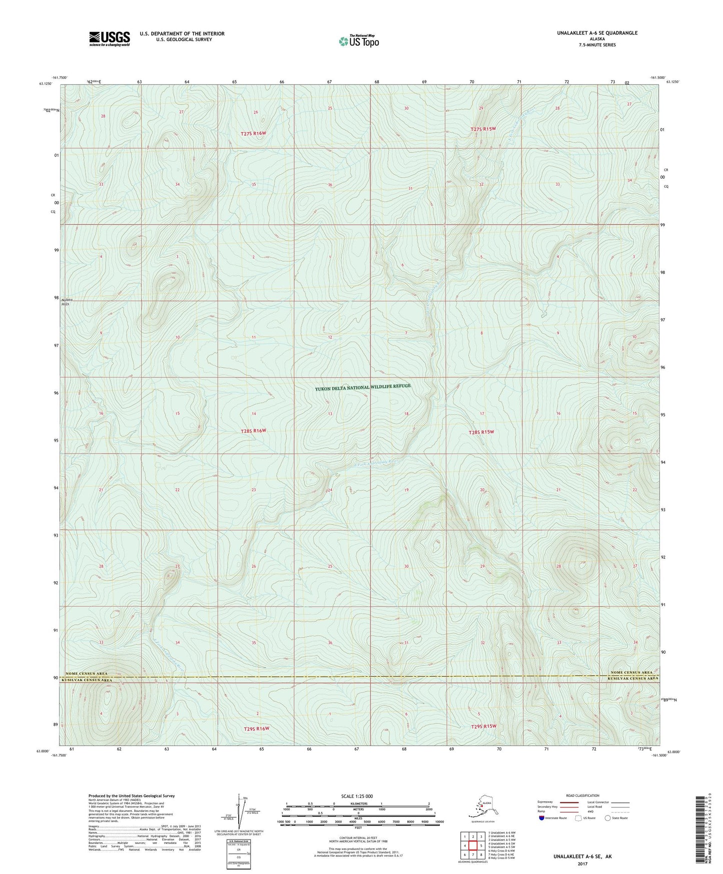 Unalakleet A-6 SE Alaska US Topo Map Image