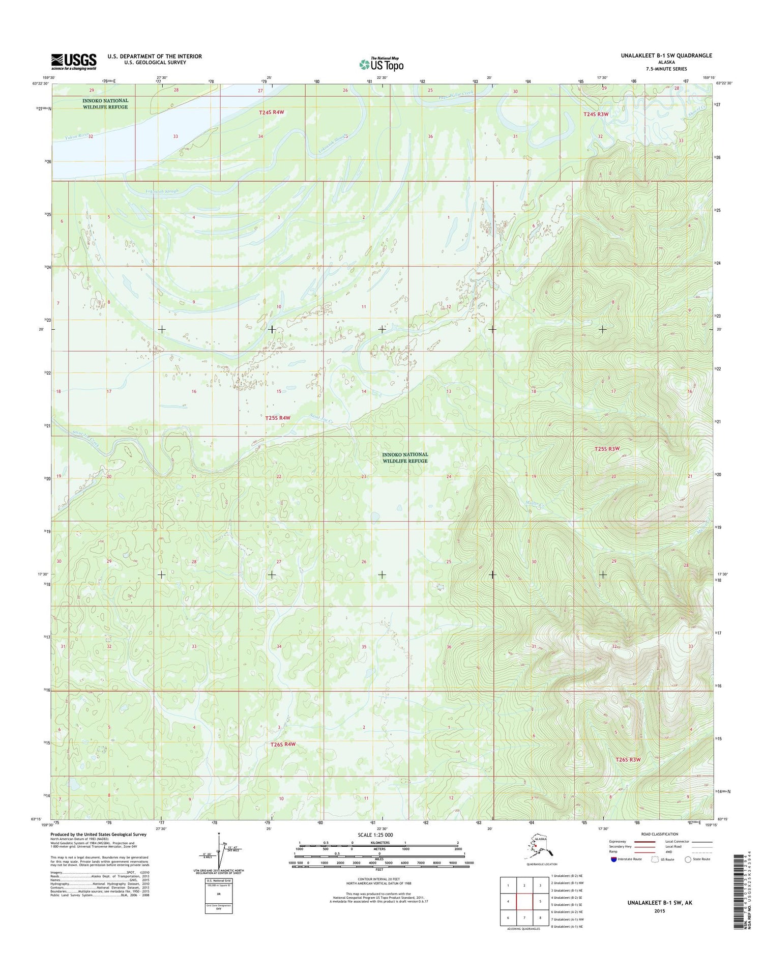 Unalakleet B-1 SW Alaska US Topo Map Image