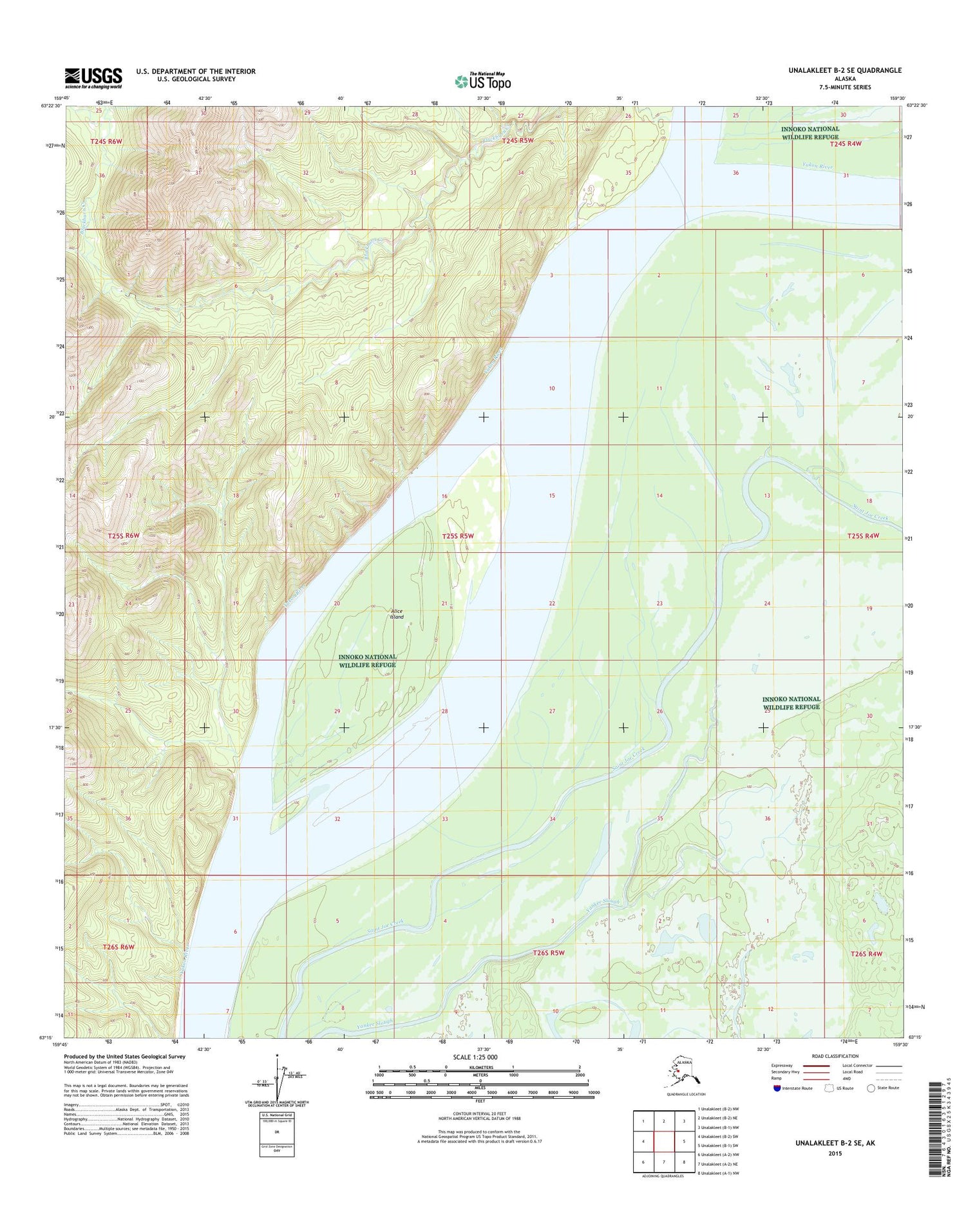 Unalakleet B-2 SE Alaska US Topo Map Image
