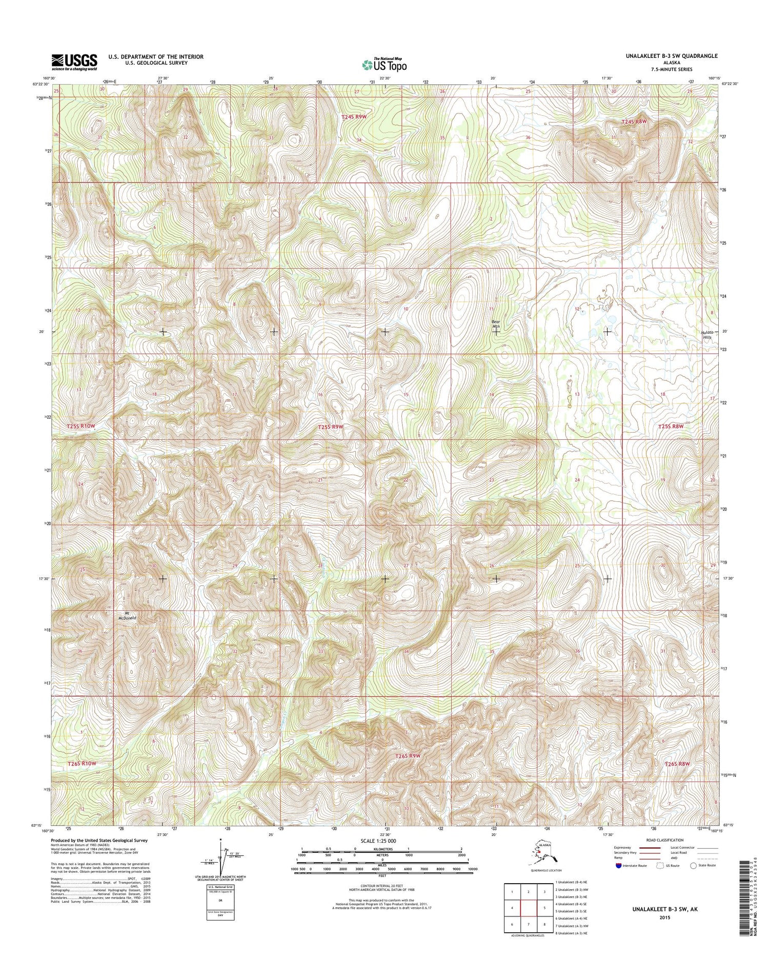 Unalakleet B-3 SW Alaska US Topo Map Image