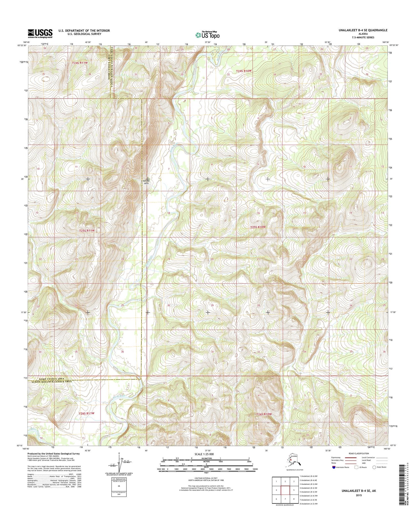Unalakleet B-4 SE Alaska US Topo Map Image