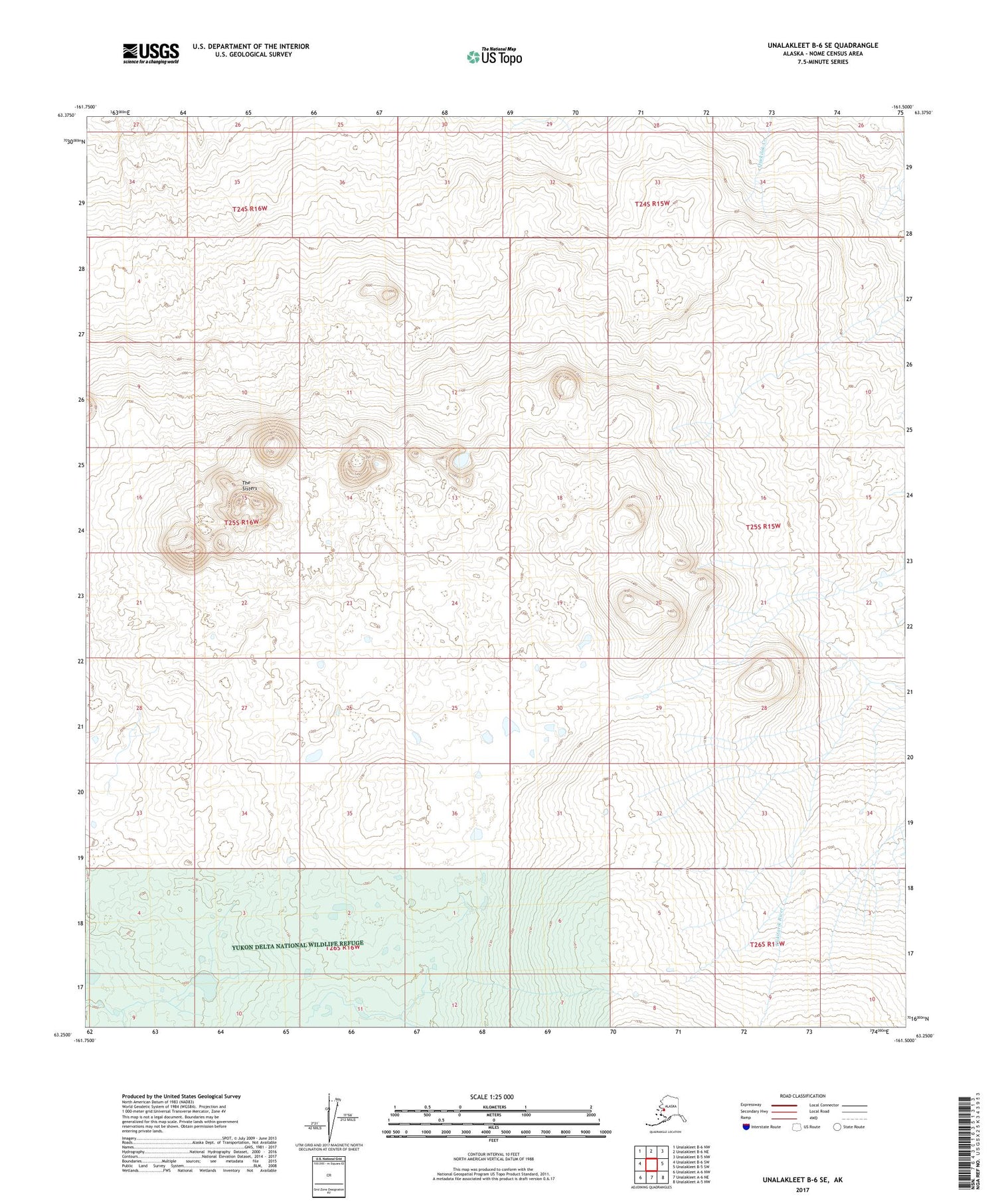 Unalakleet B-6 SE Alaska US Topo Map Image
