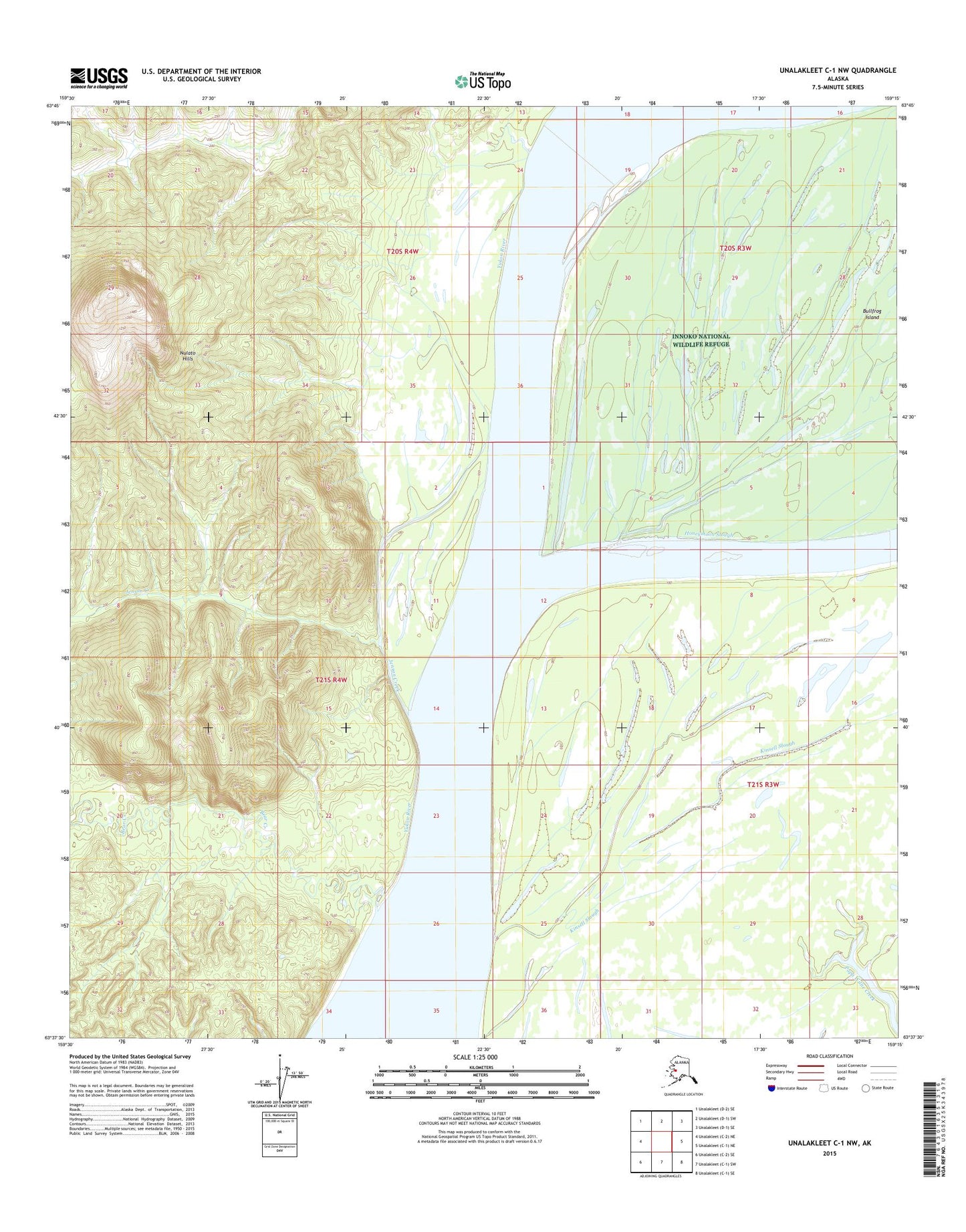 Unalakleet C-1 NW Alaska US Topo Map Image