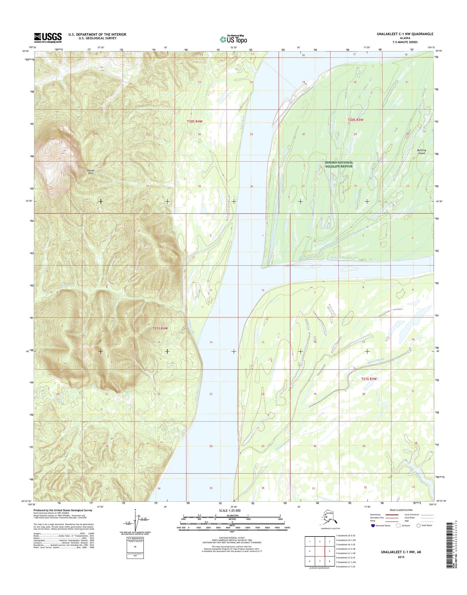 Unalakleet C-1 NW Alaska US Topo Map Image