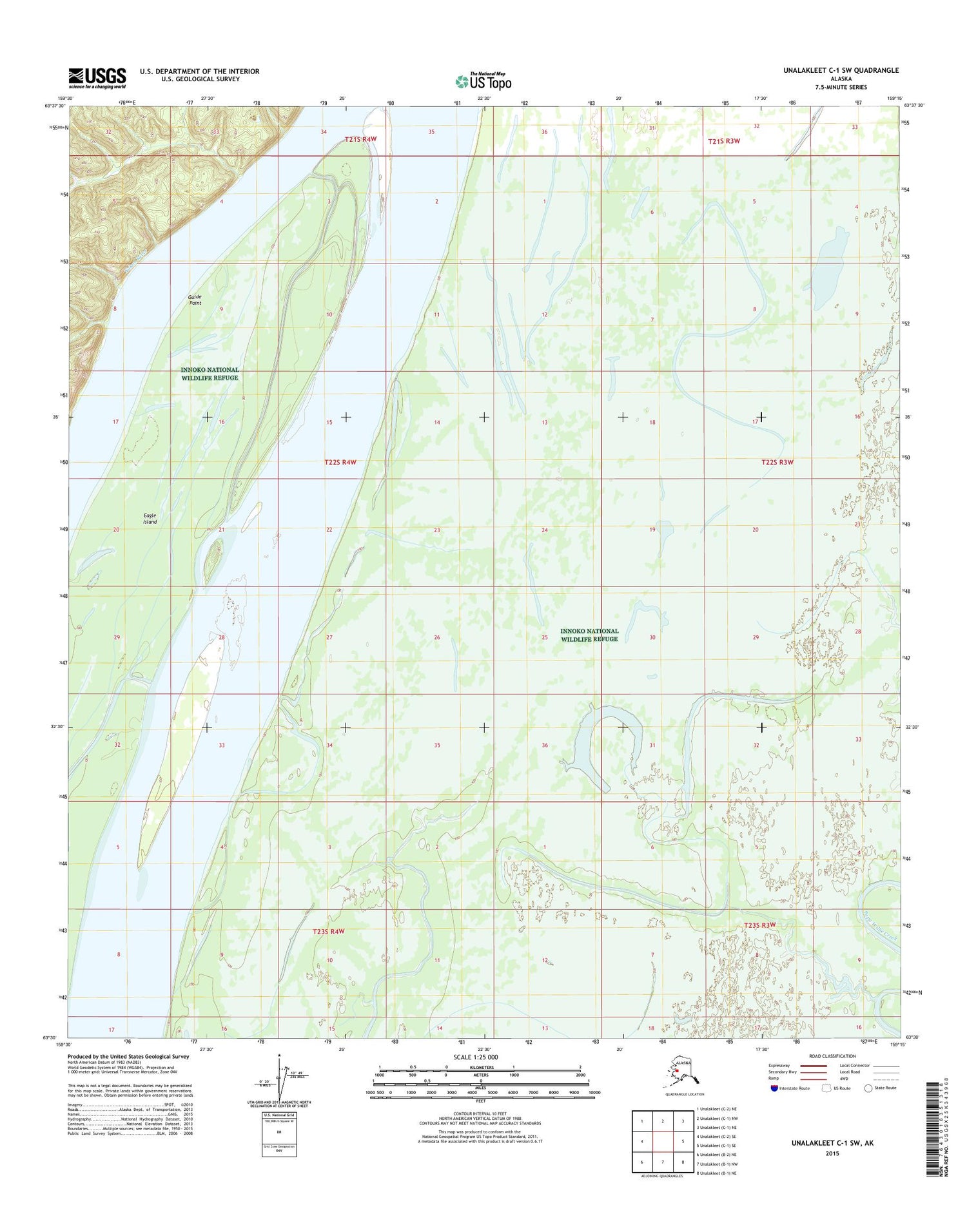 Unalakleet C-1 SW Alaska US Topo Map Image