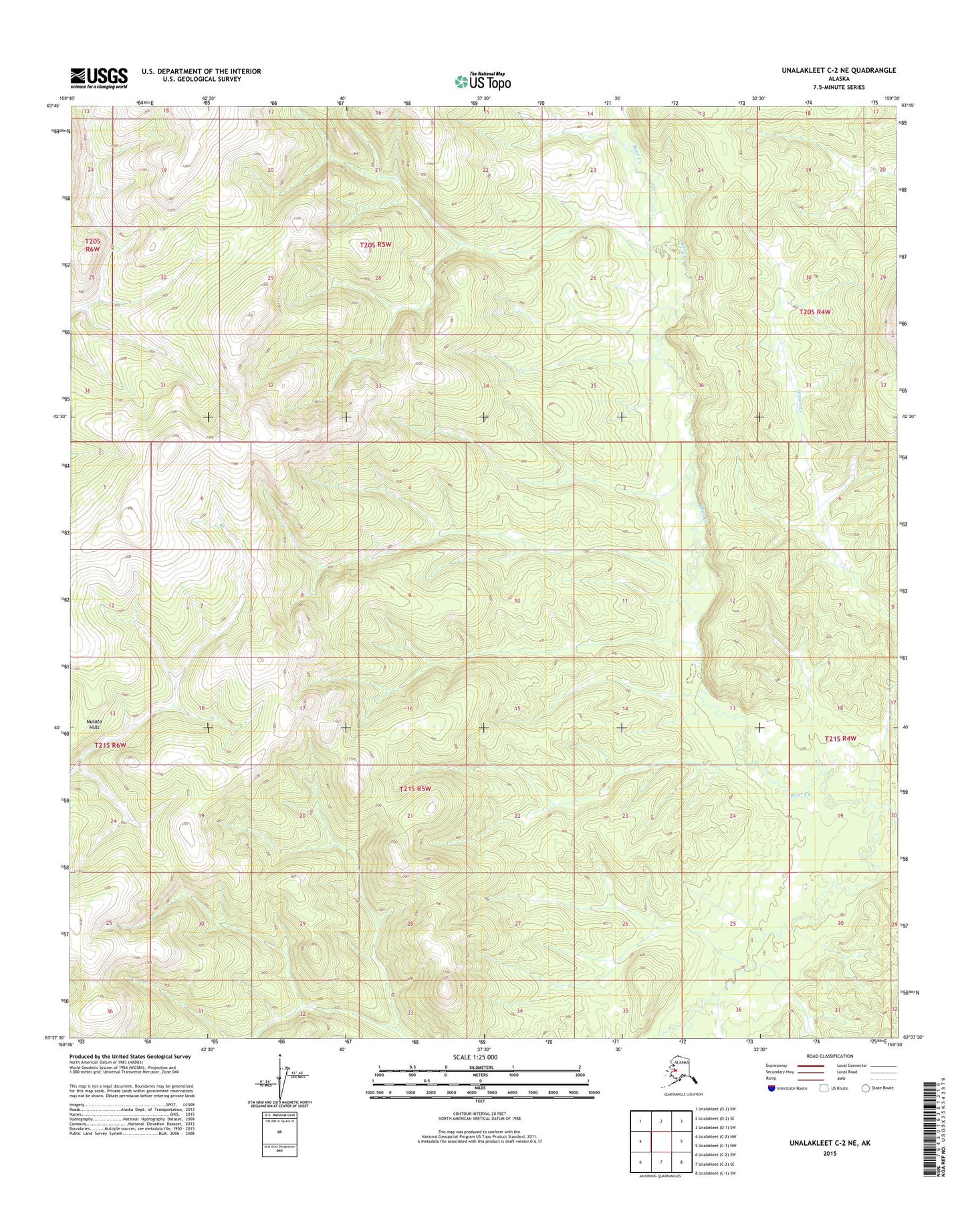 Unalakleet C-2 NE Alaska US Topo Map Image