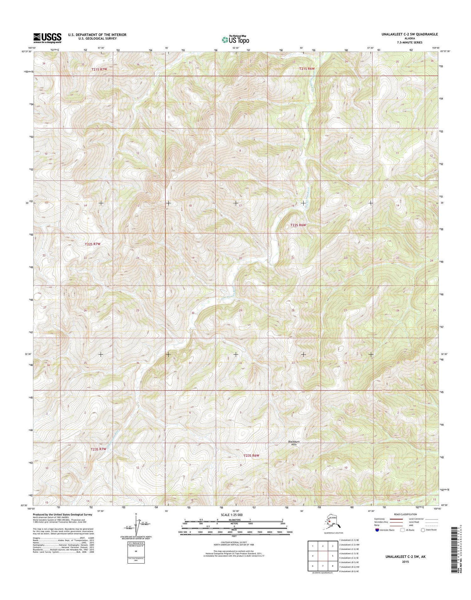 Unalakleet C-2 SW Alaska US Topo Map Image