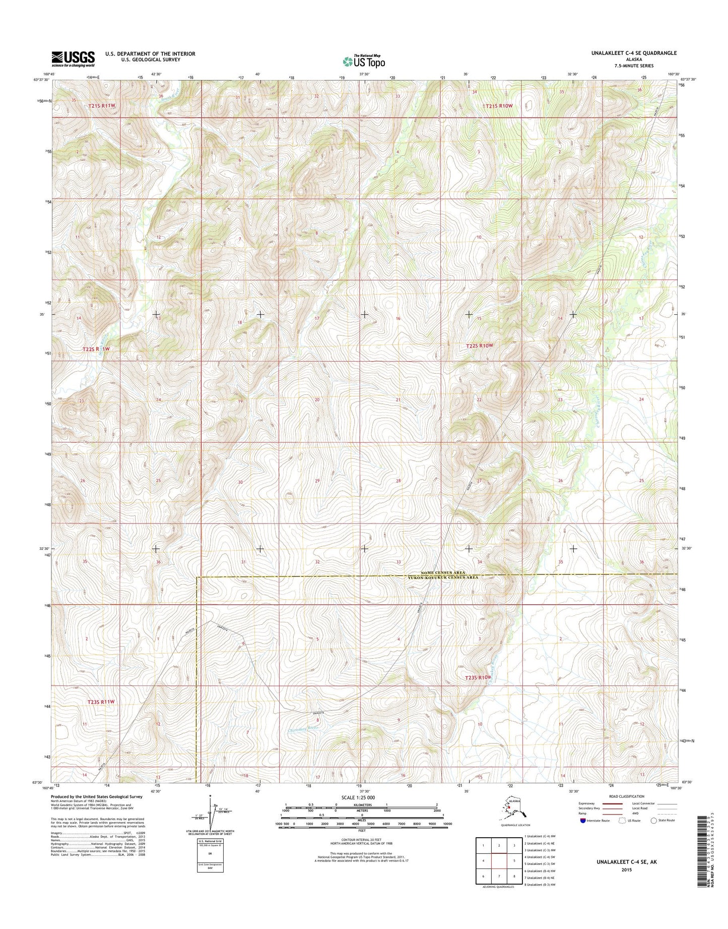 Unalakleet C-4 SE Alaska US Topo Map Image